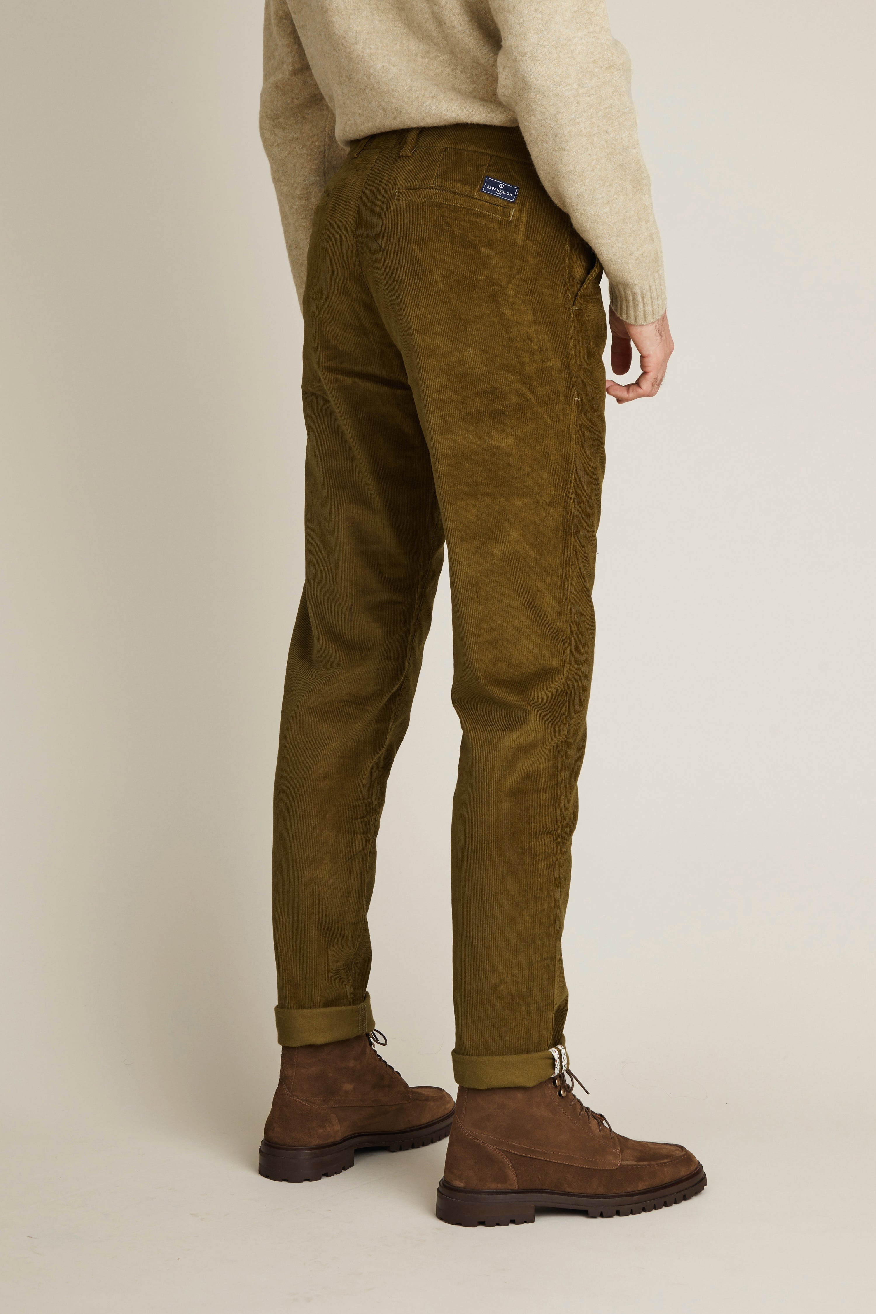 Chino velours bronze