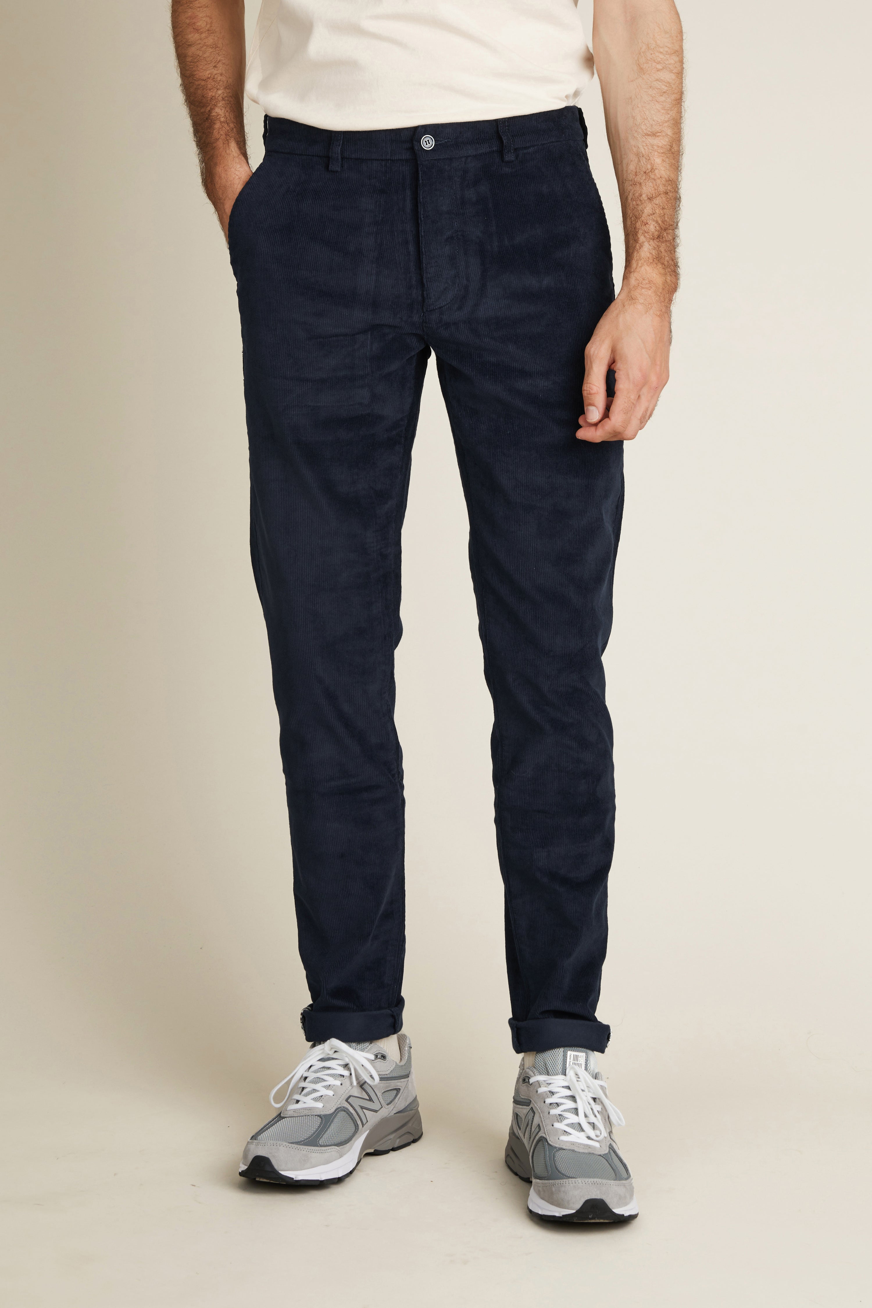 Navy blue corderoy chinos