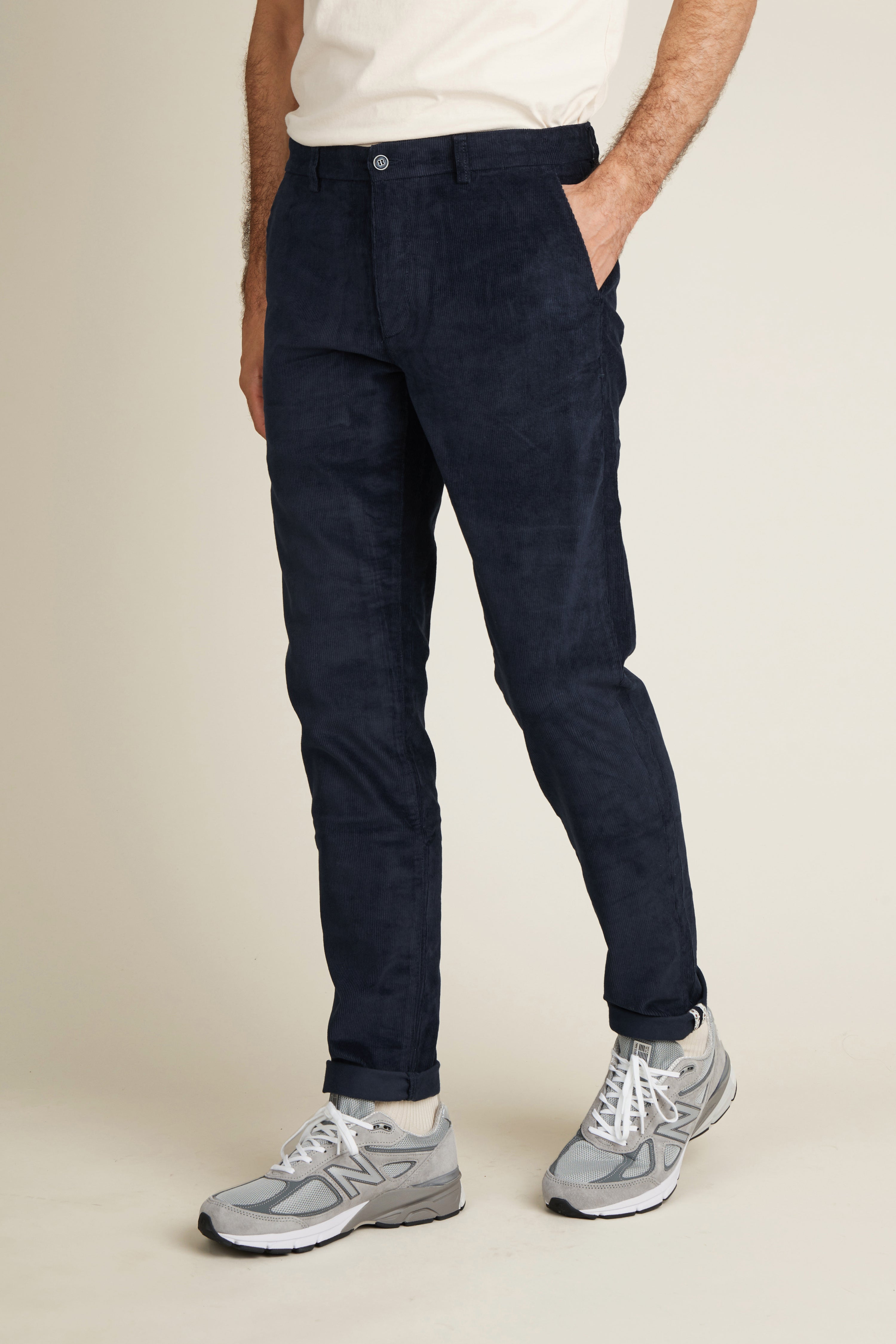 Navy blue corderoy chinos