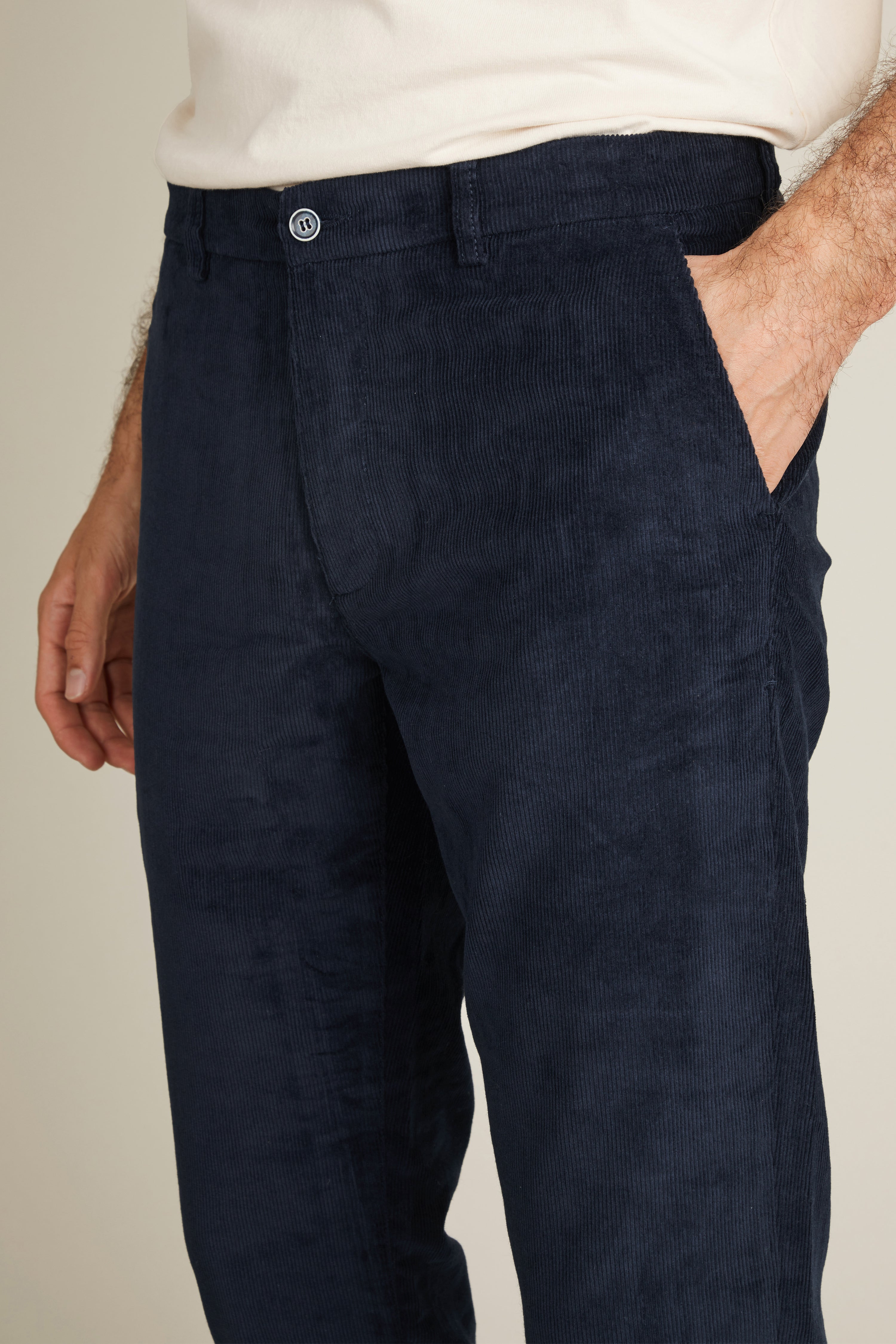 Navy blue corderoy chinos