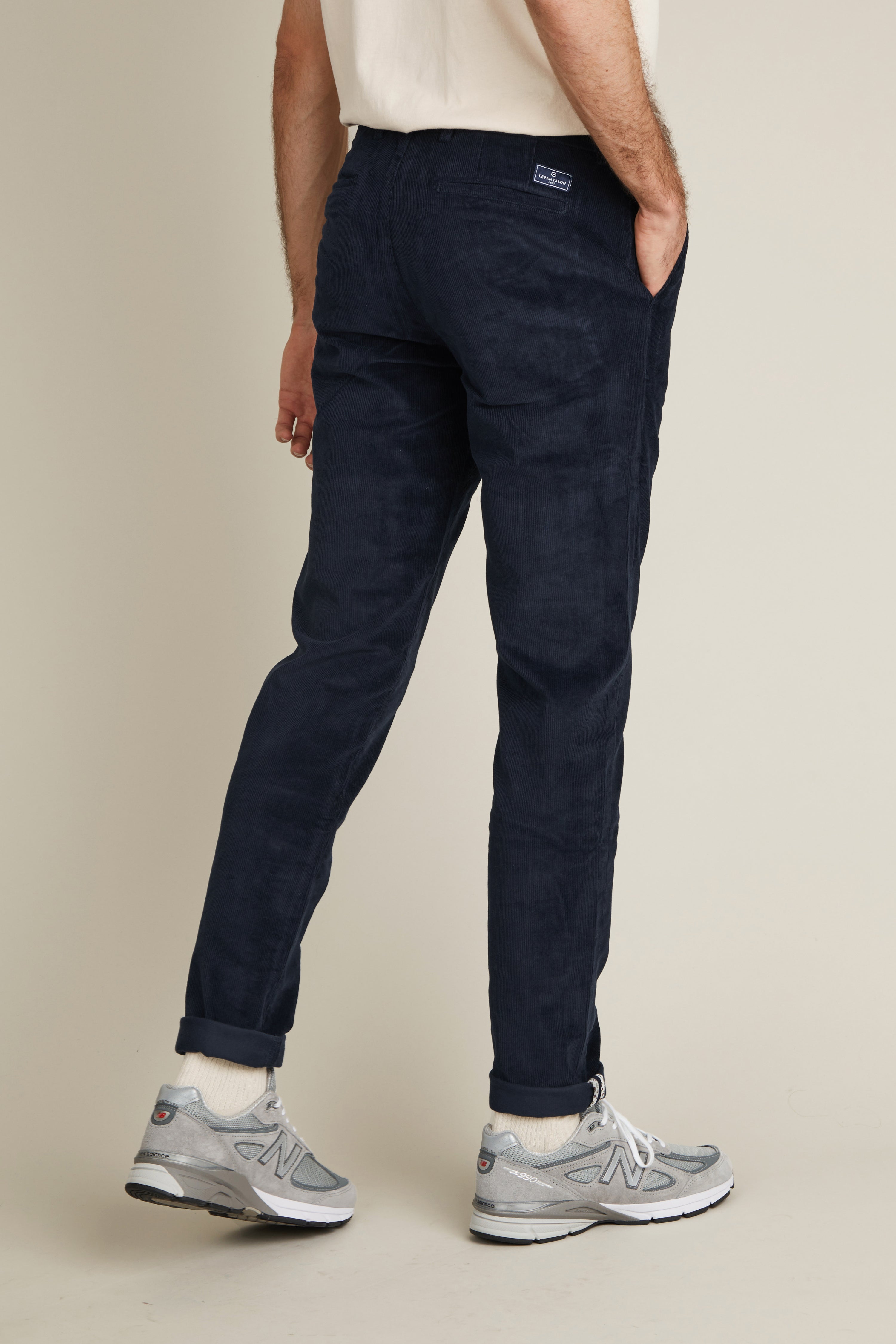 Navy blue corderoy chinos