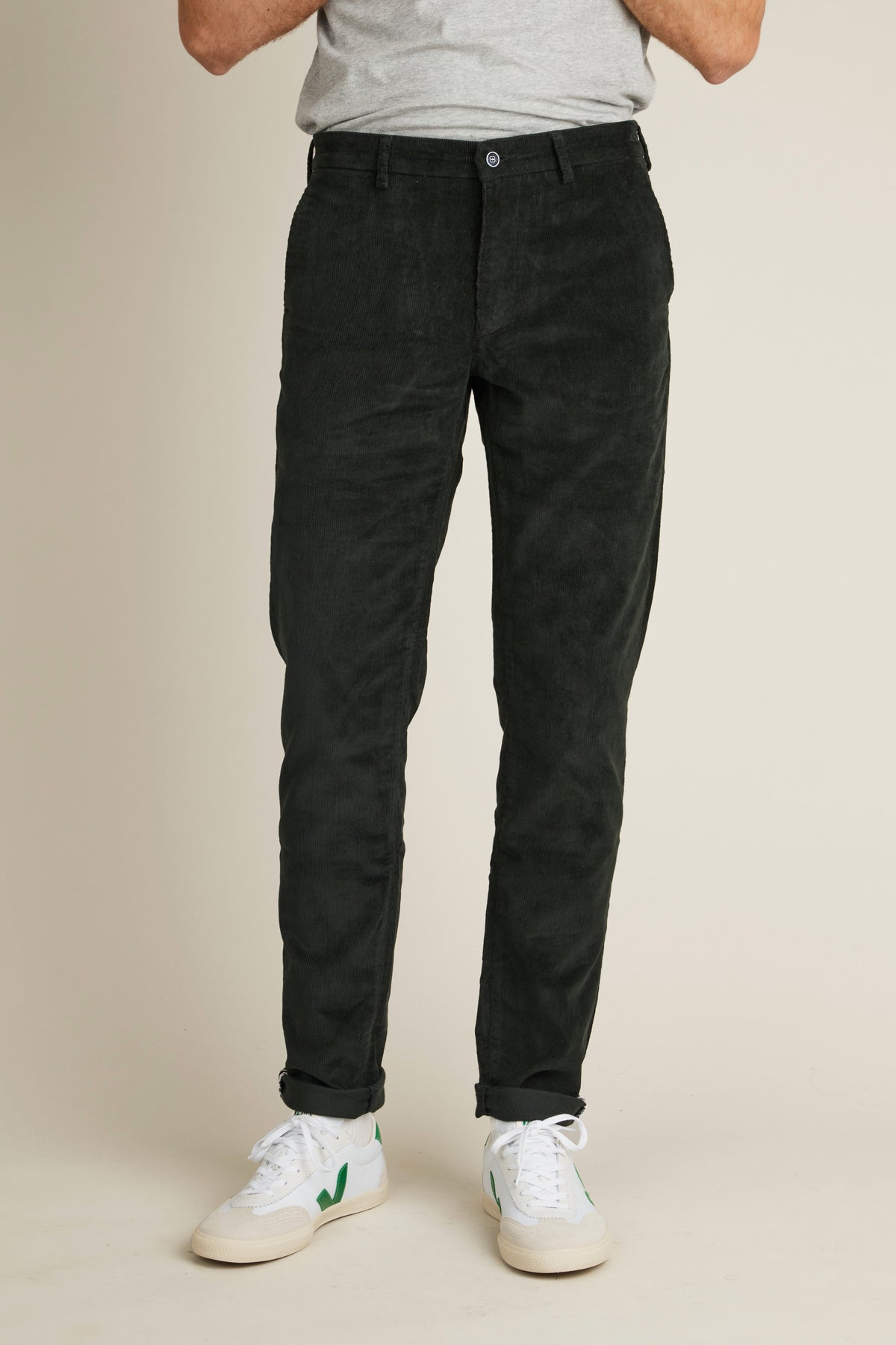 Fir green corduroy chinos