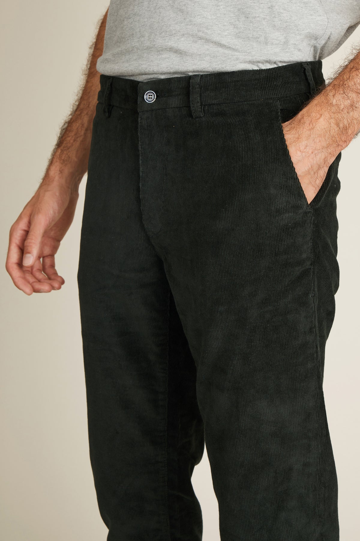 Fir green corduroy chinos