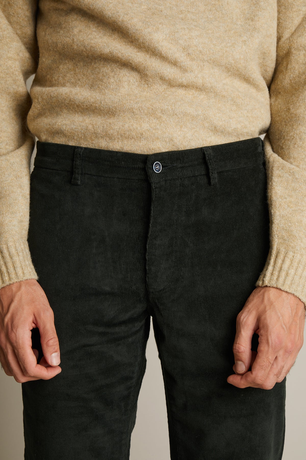 Fir green corduroy chinos