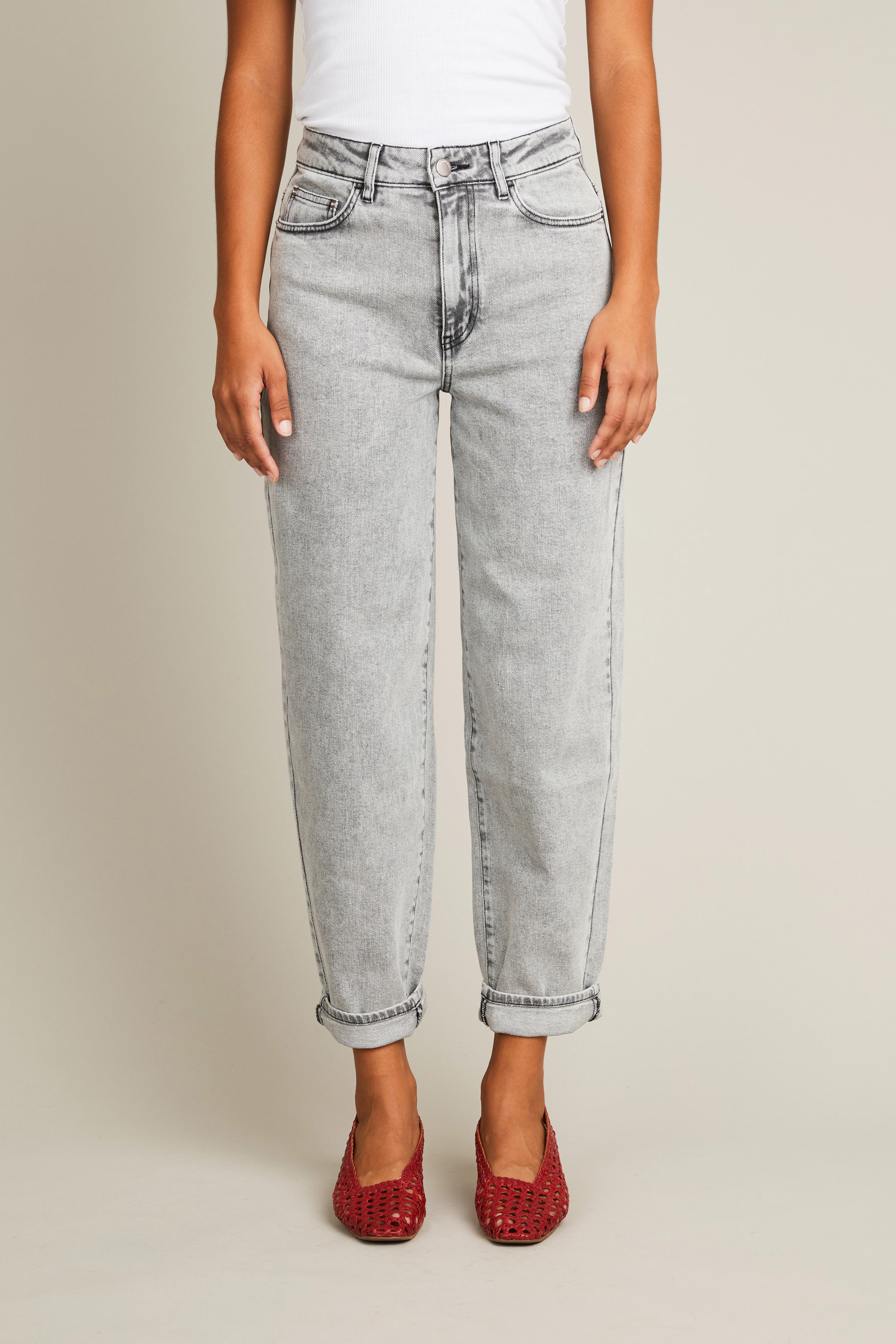 Jean balloon snow black