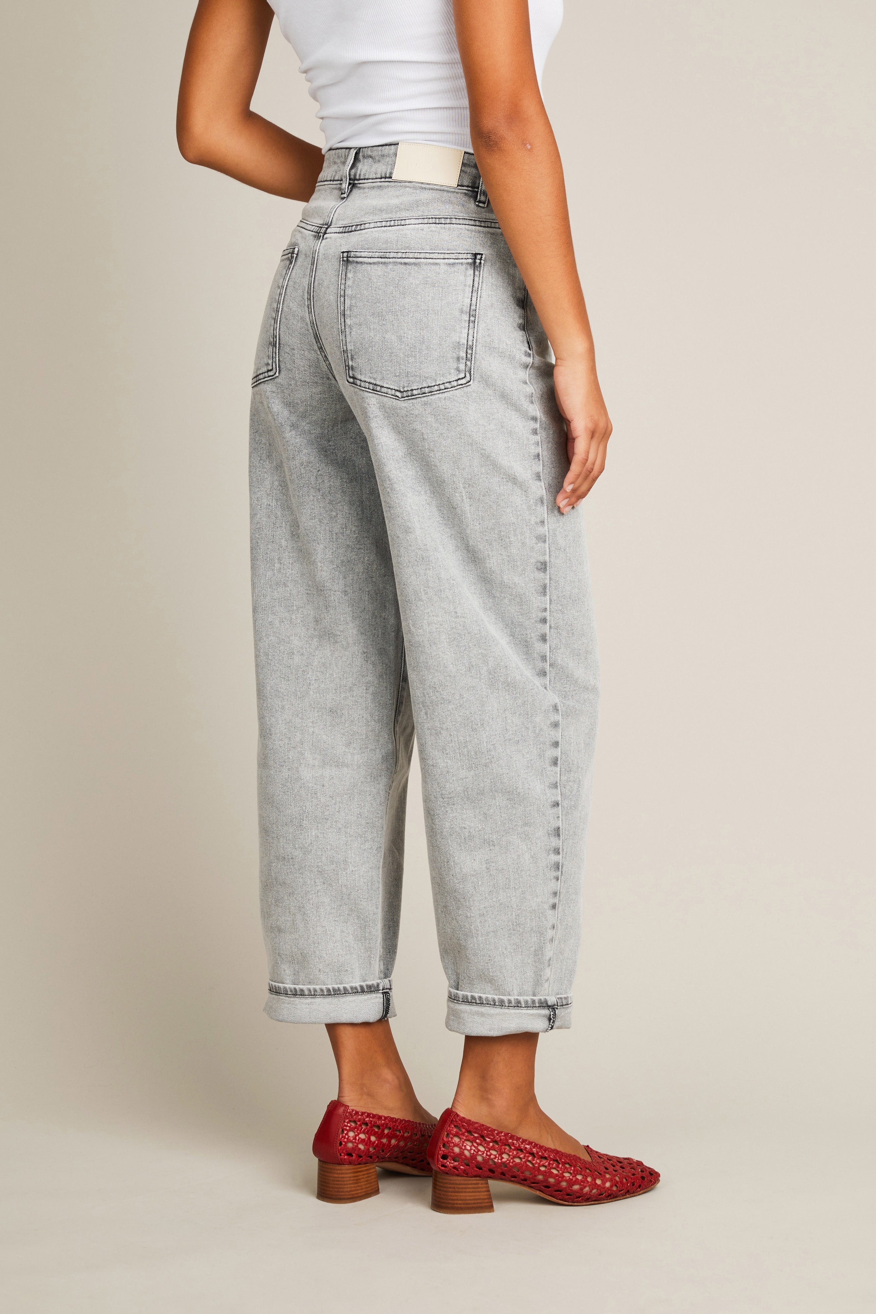 Jean balloon snow black