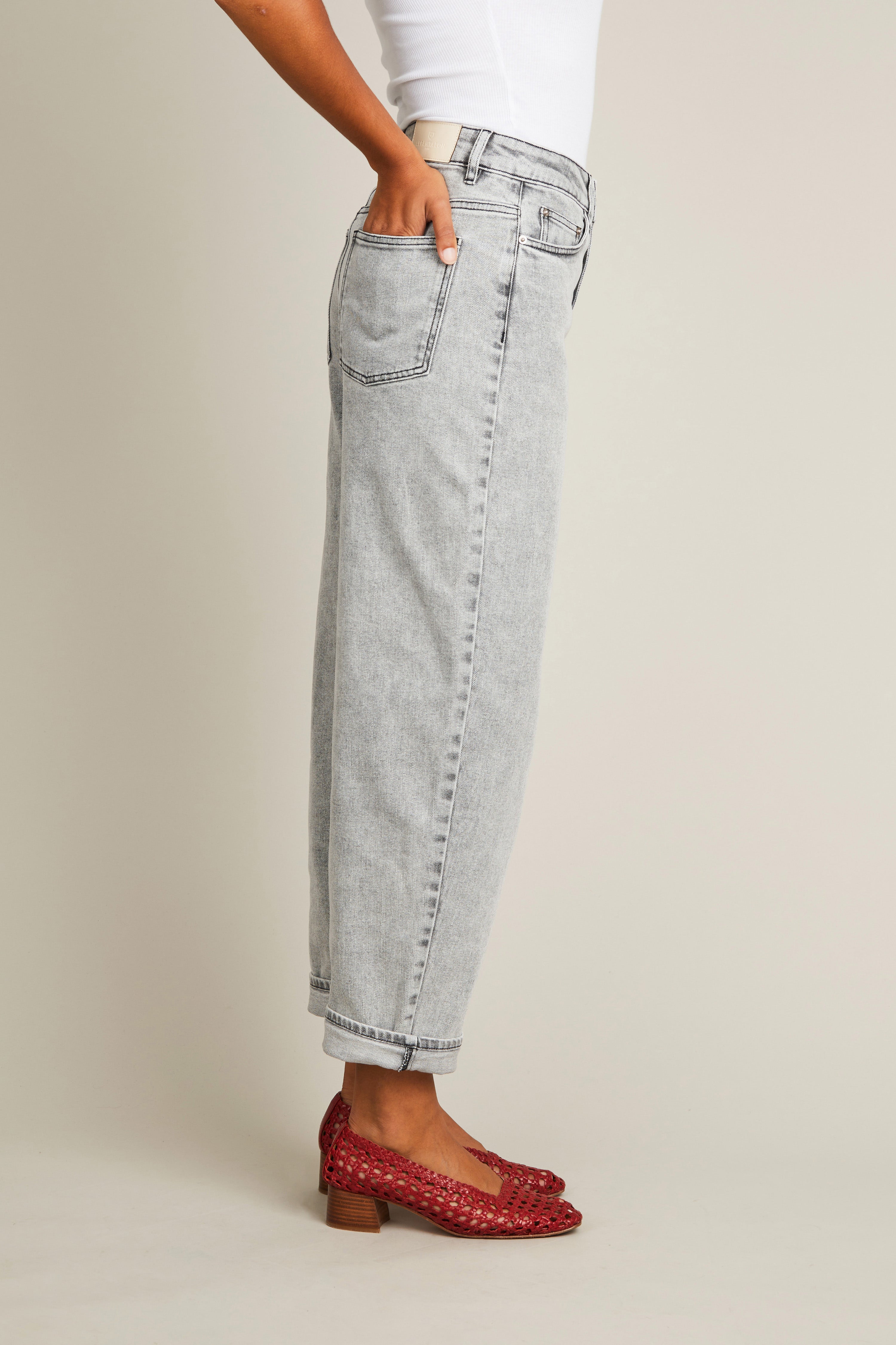 Jean balloon snow black