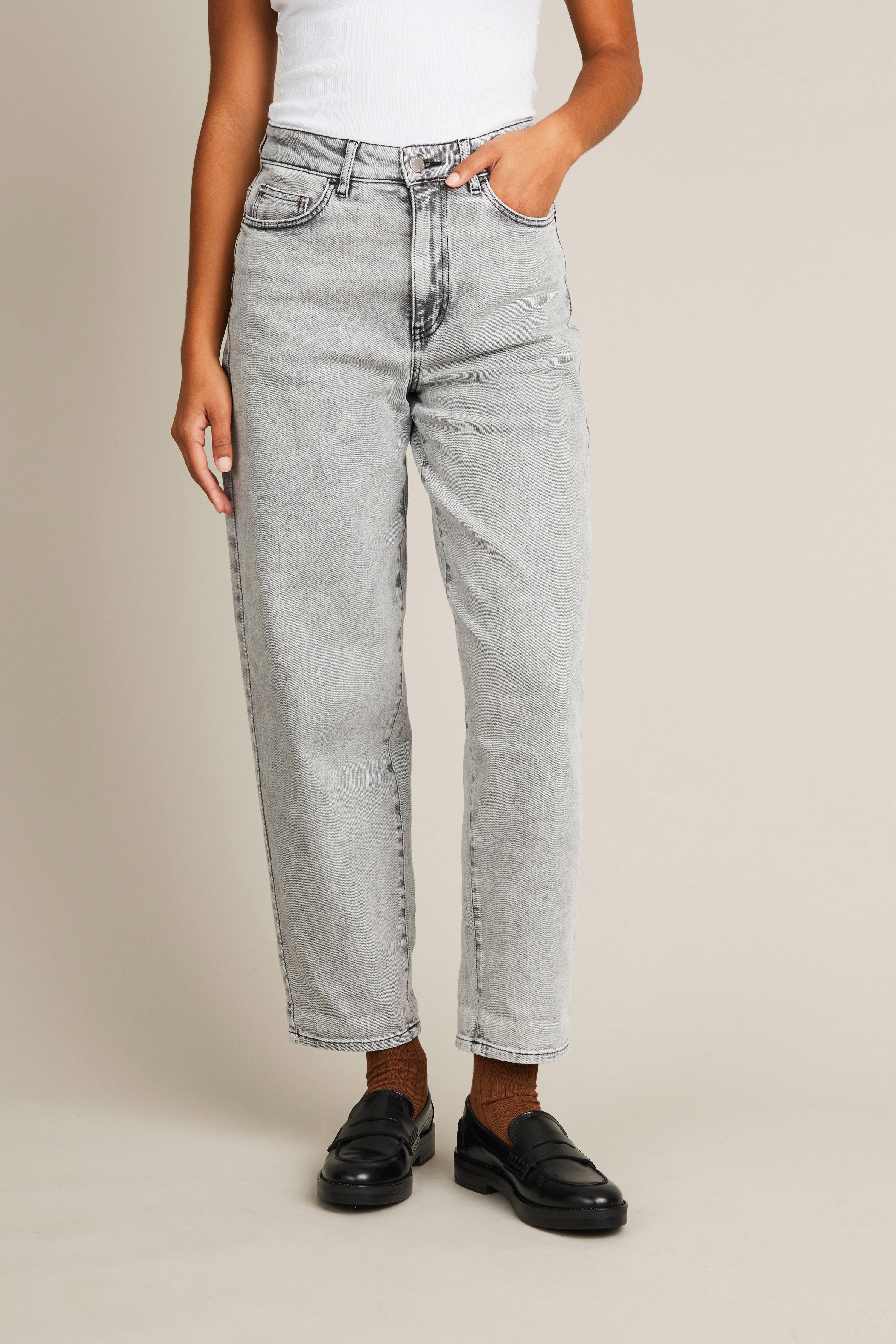 Jean balloon snow black