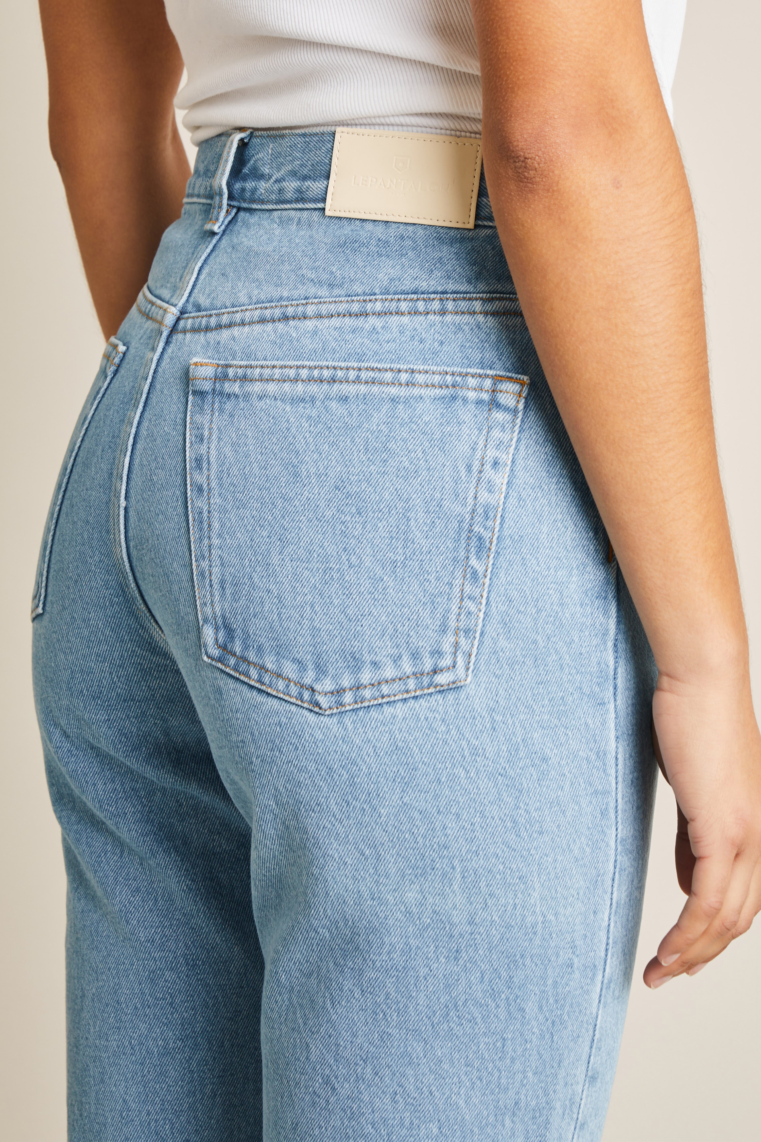 Bleached straight jeans