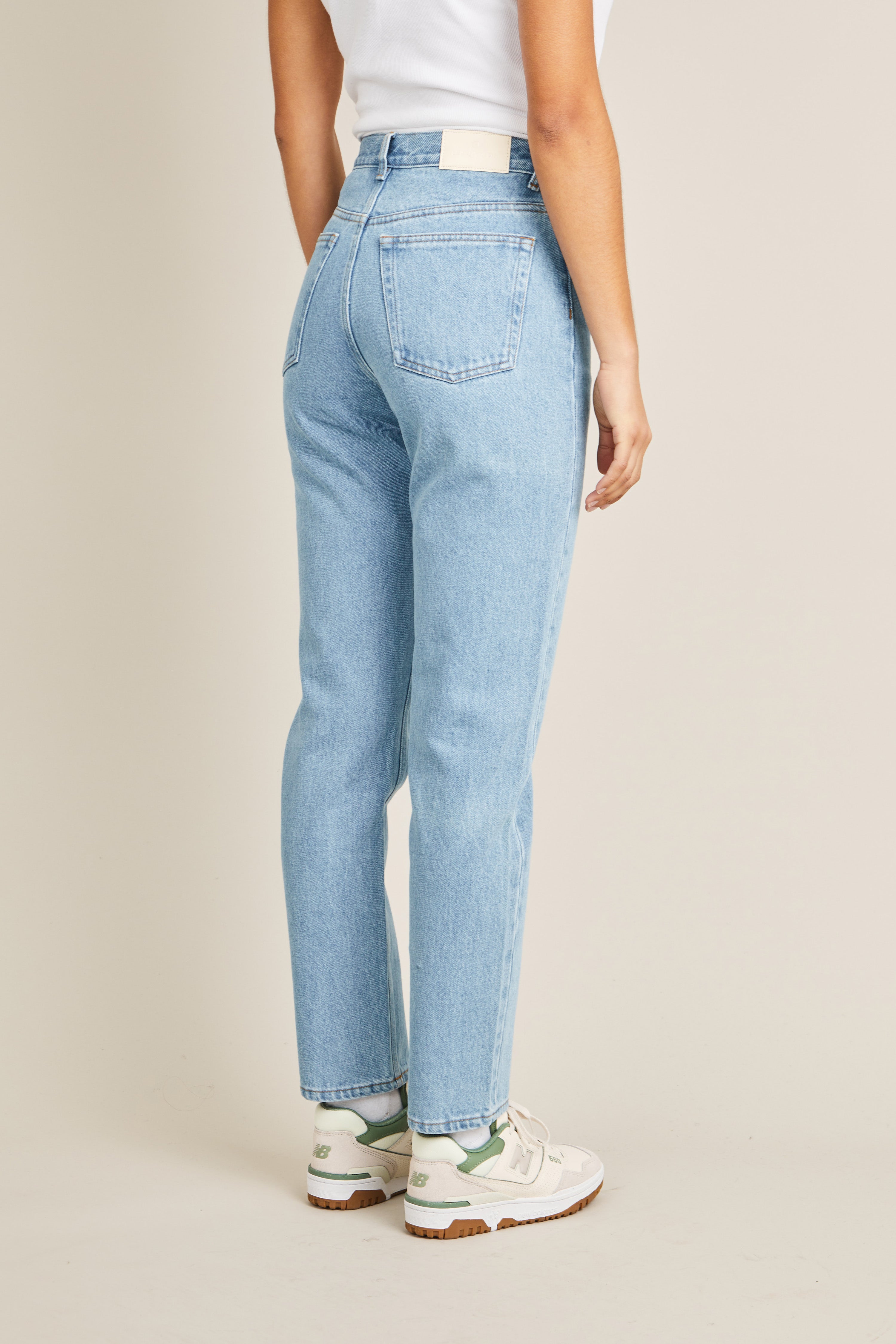 Bleached straight jeans