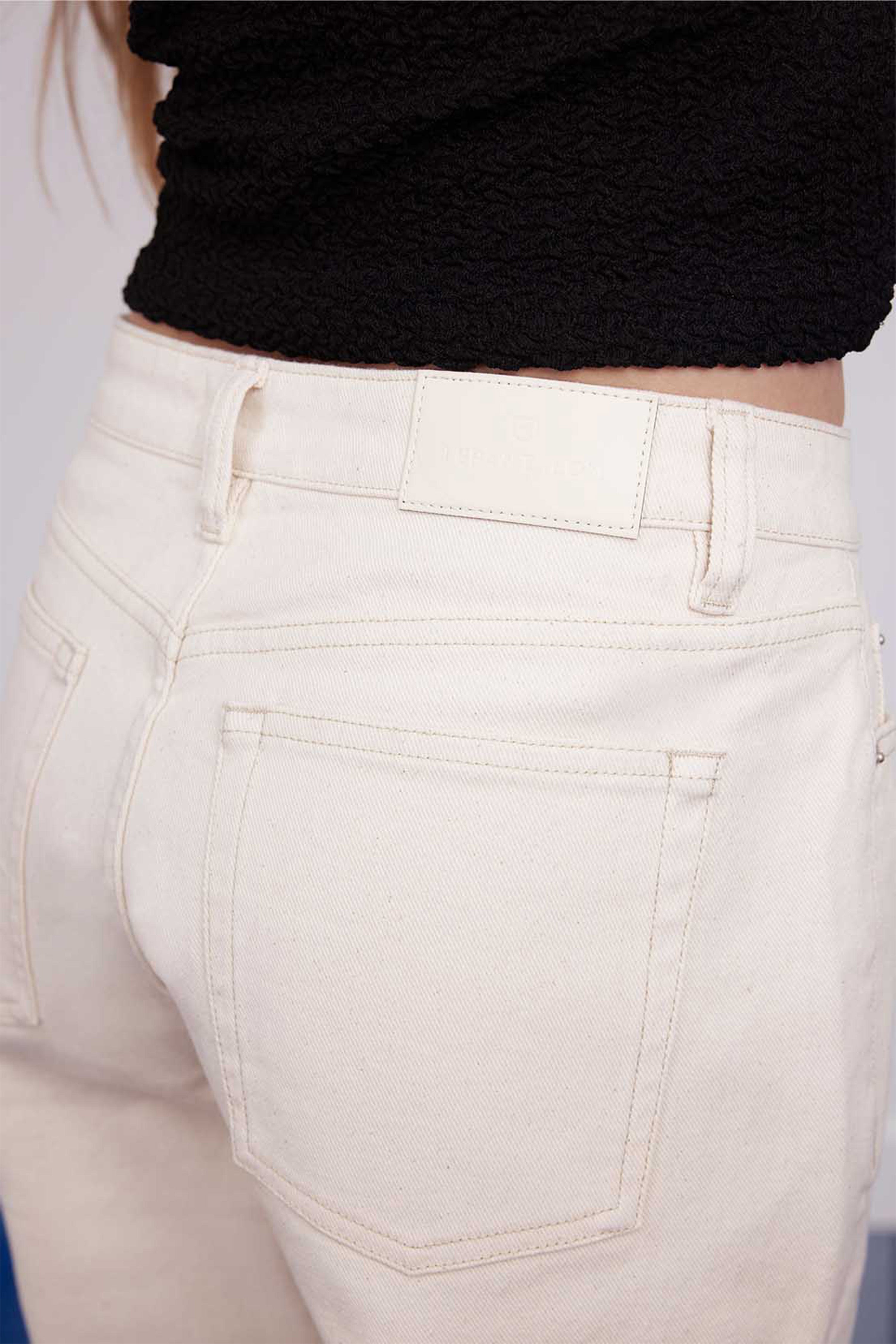 Jean girlfriend écru