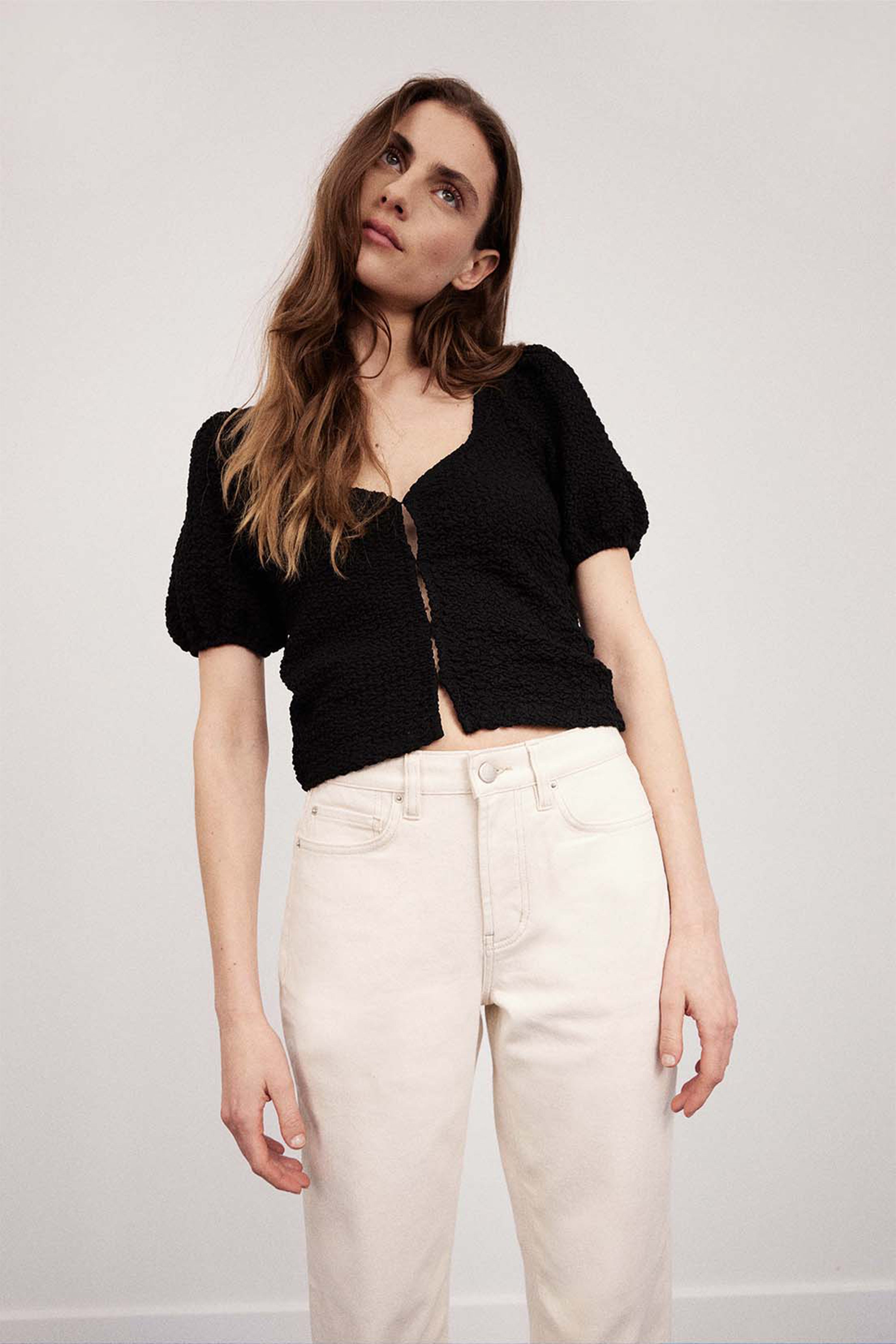 Jean girlfriend écru