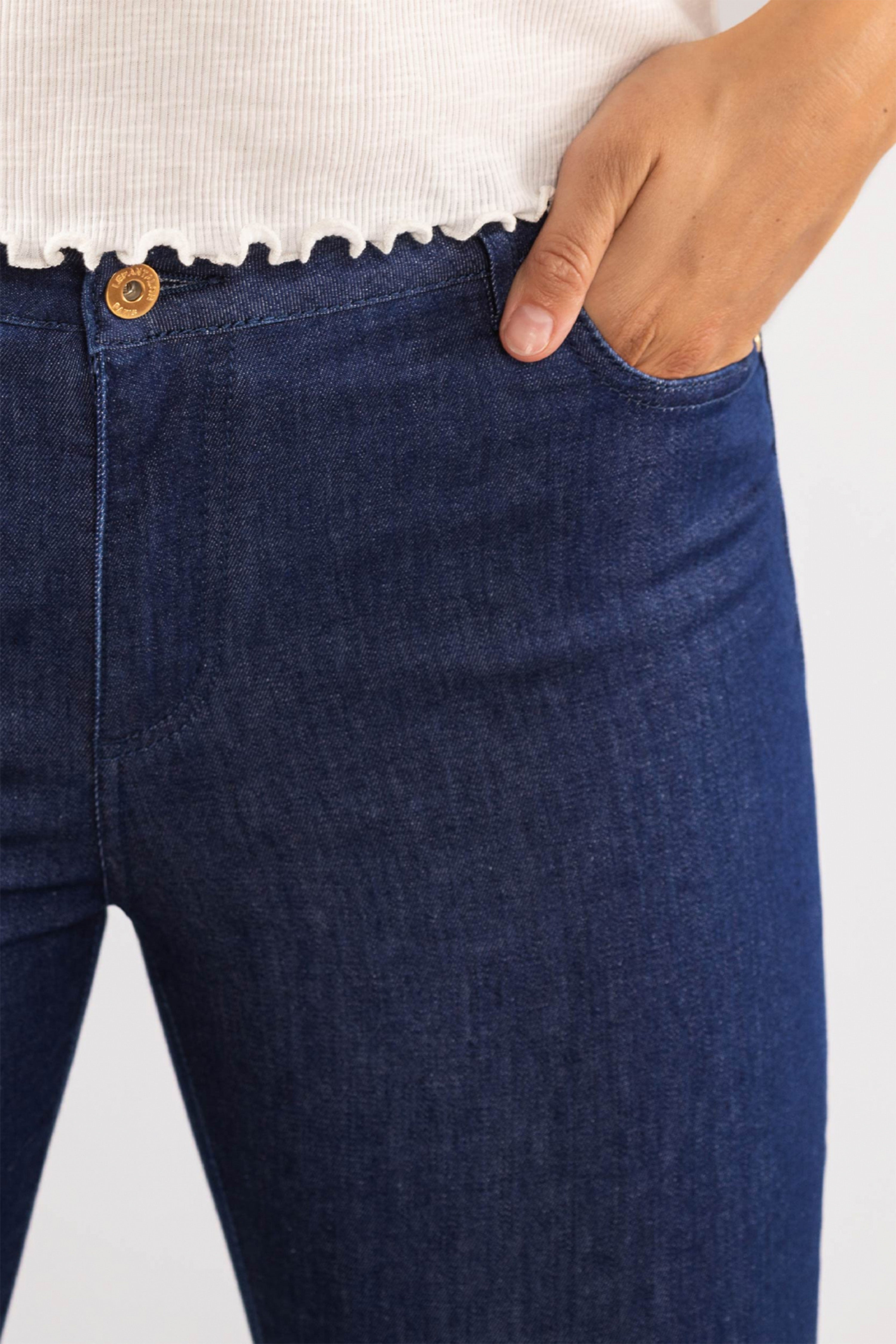 Jean Slim taille Mi-Haute Bleu