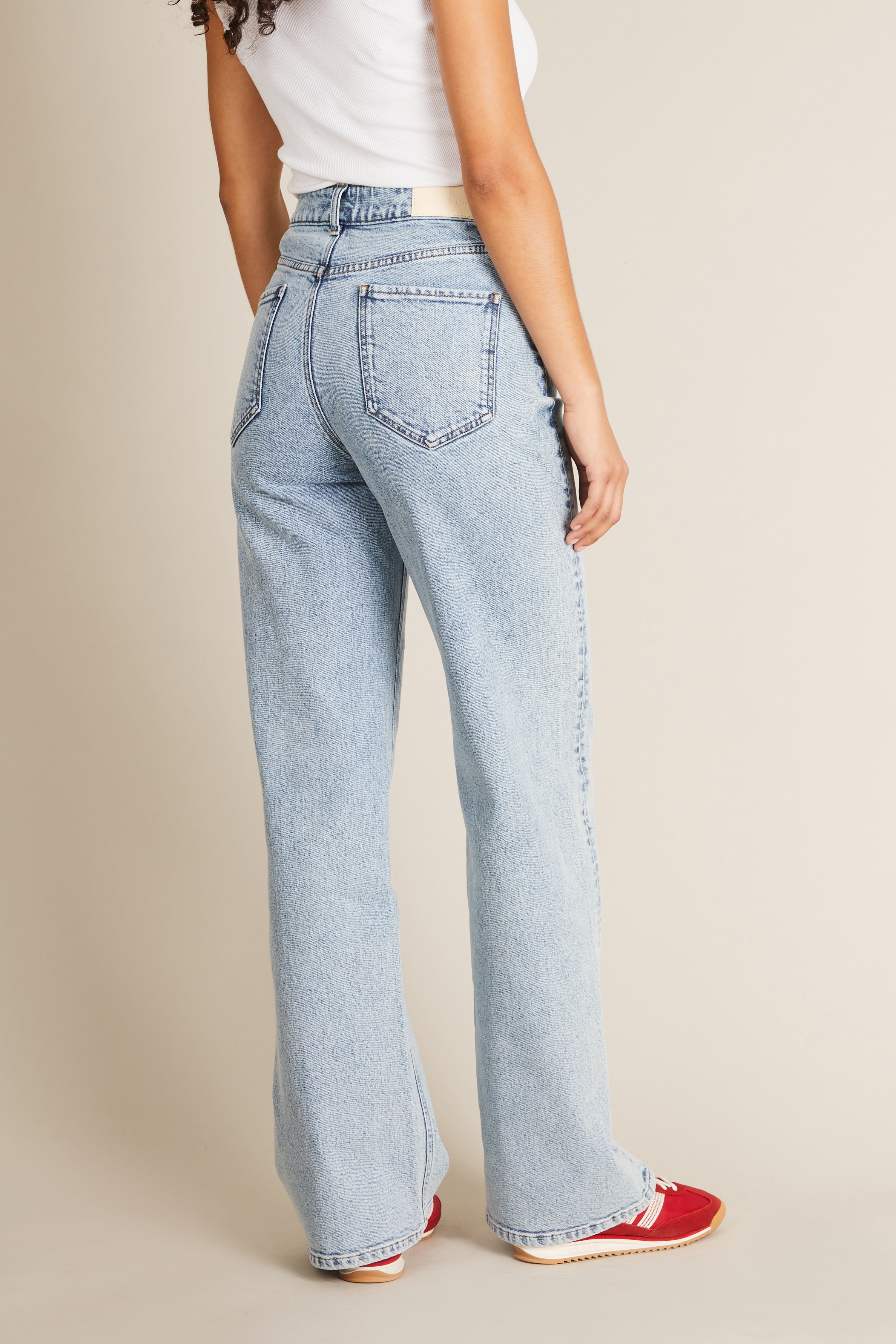 Jean wideleg bleached