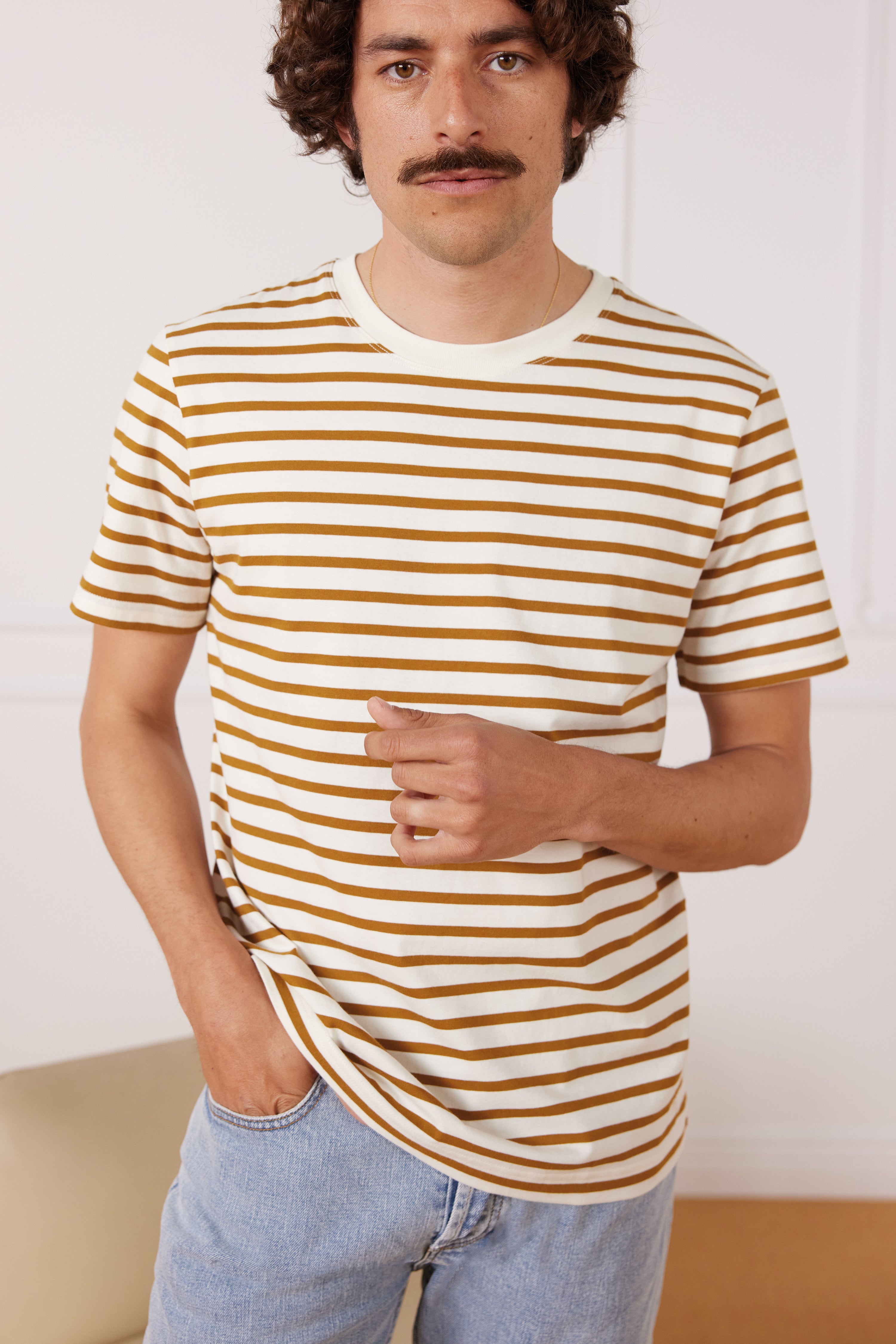 Tee-shirt Marinière Camel