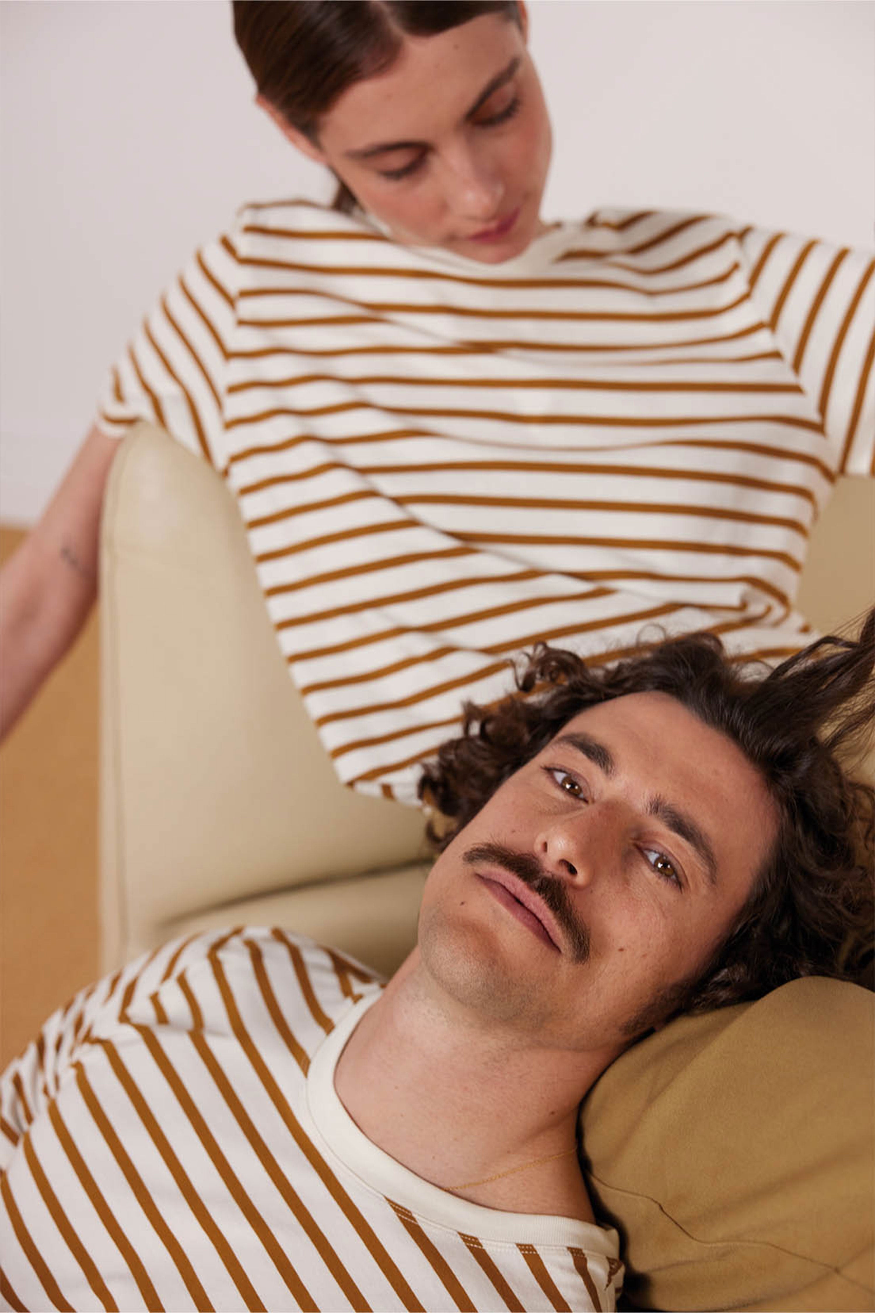 Tee-shirt Marinière Camel