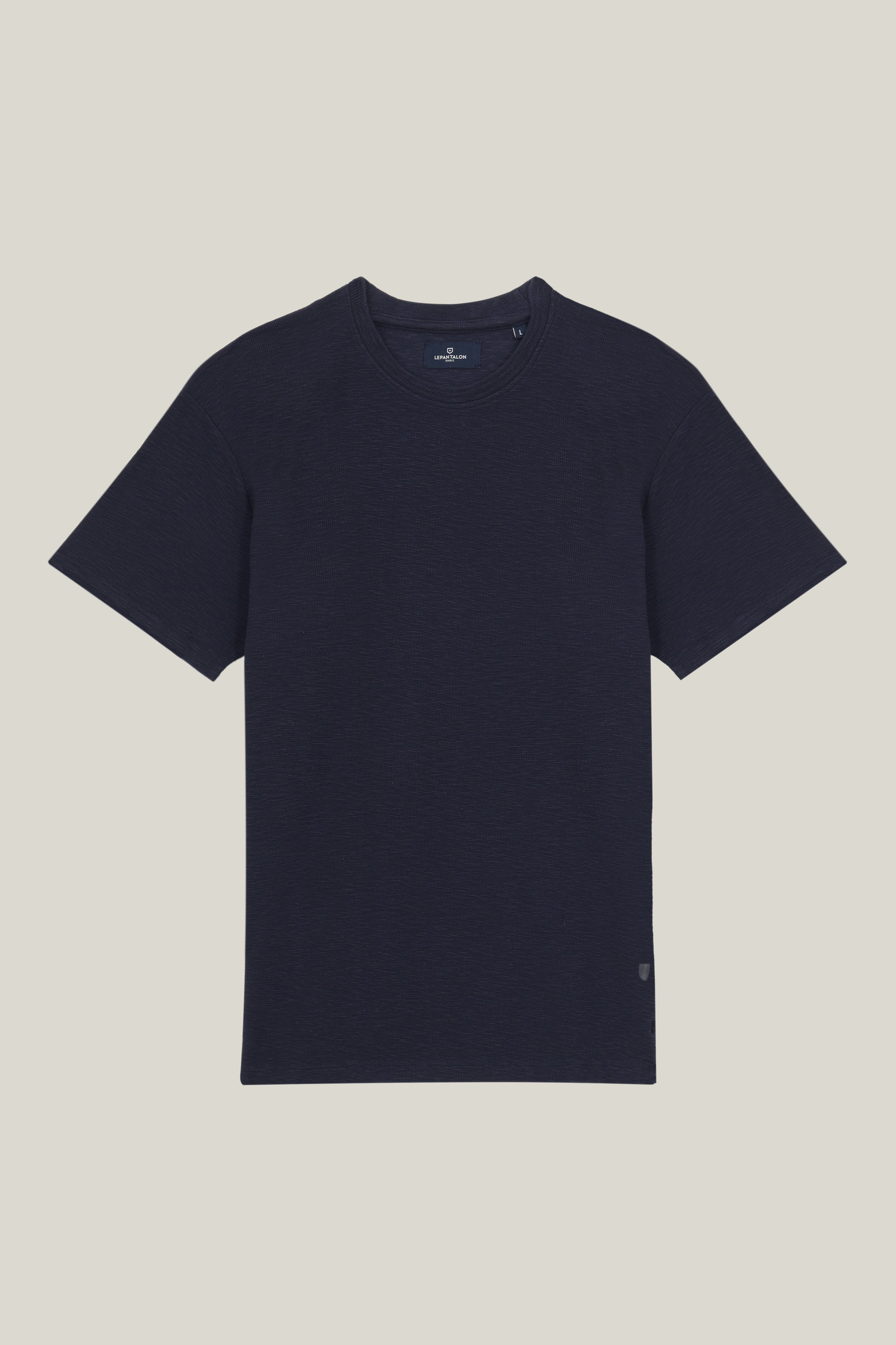 Tee-shirt texturé bleu marine