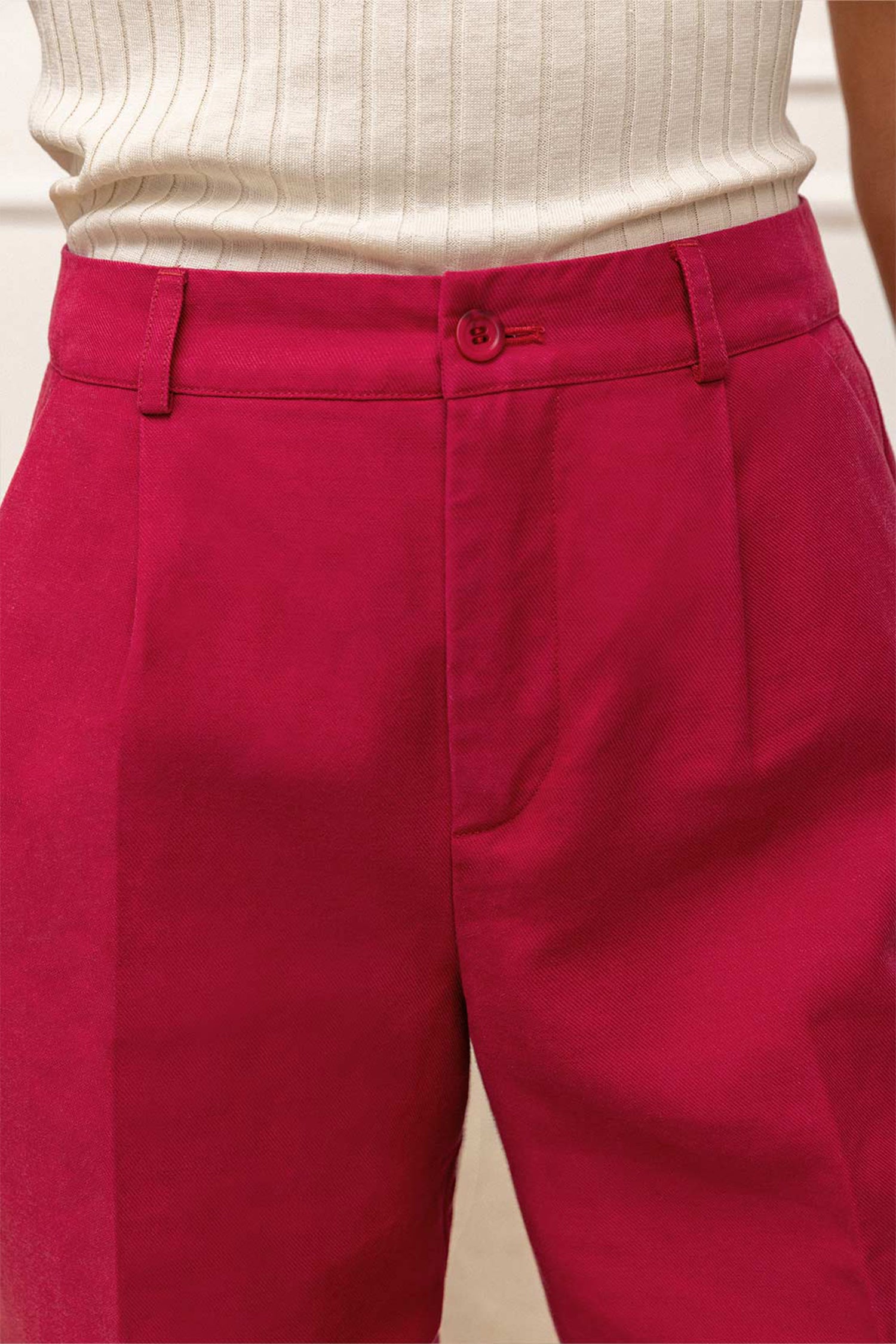 Pantalon palazzo léger fuschia