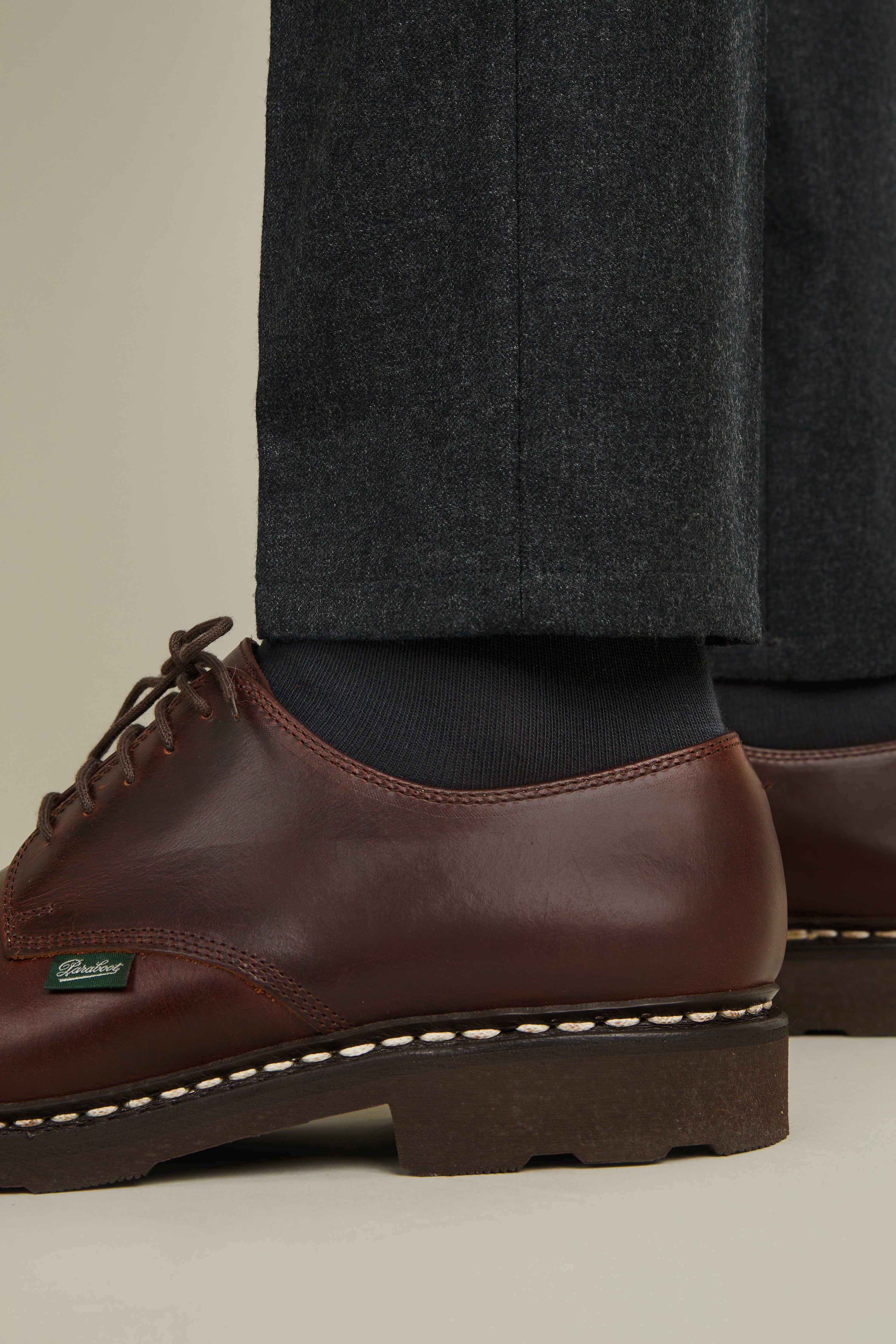 Pantalon flanelle gris anthracite