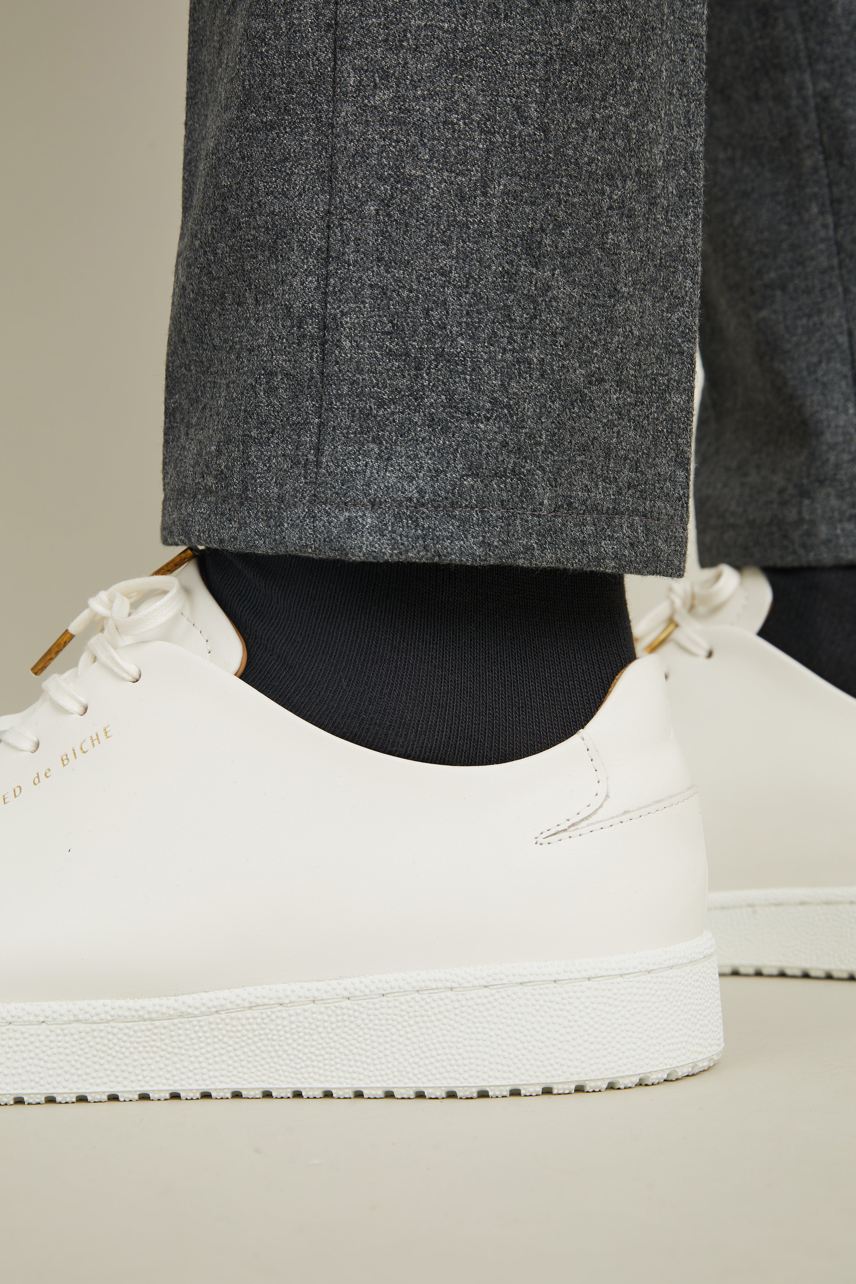 Pantalon flanelle gris chiné