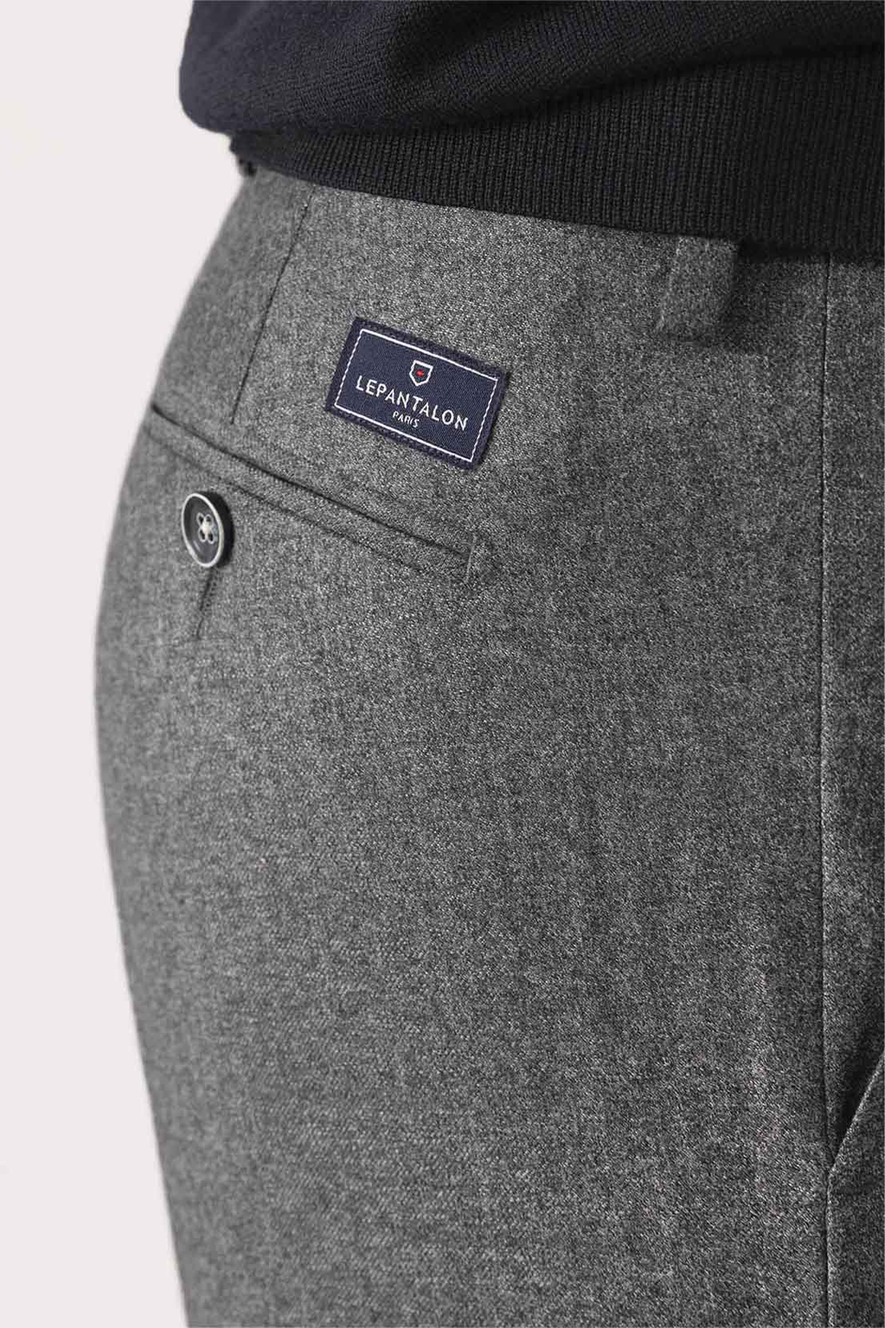 Pantalon flanelle Gris Chiné v1