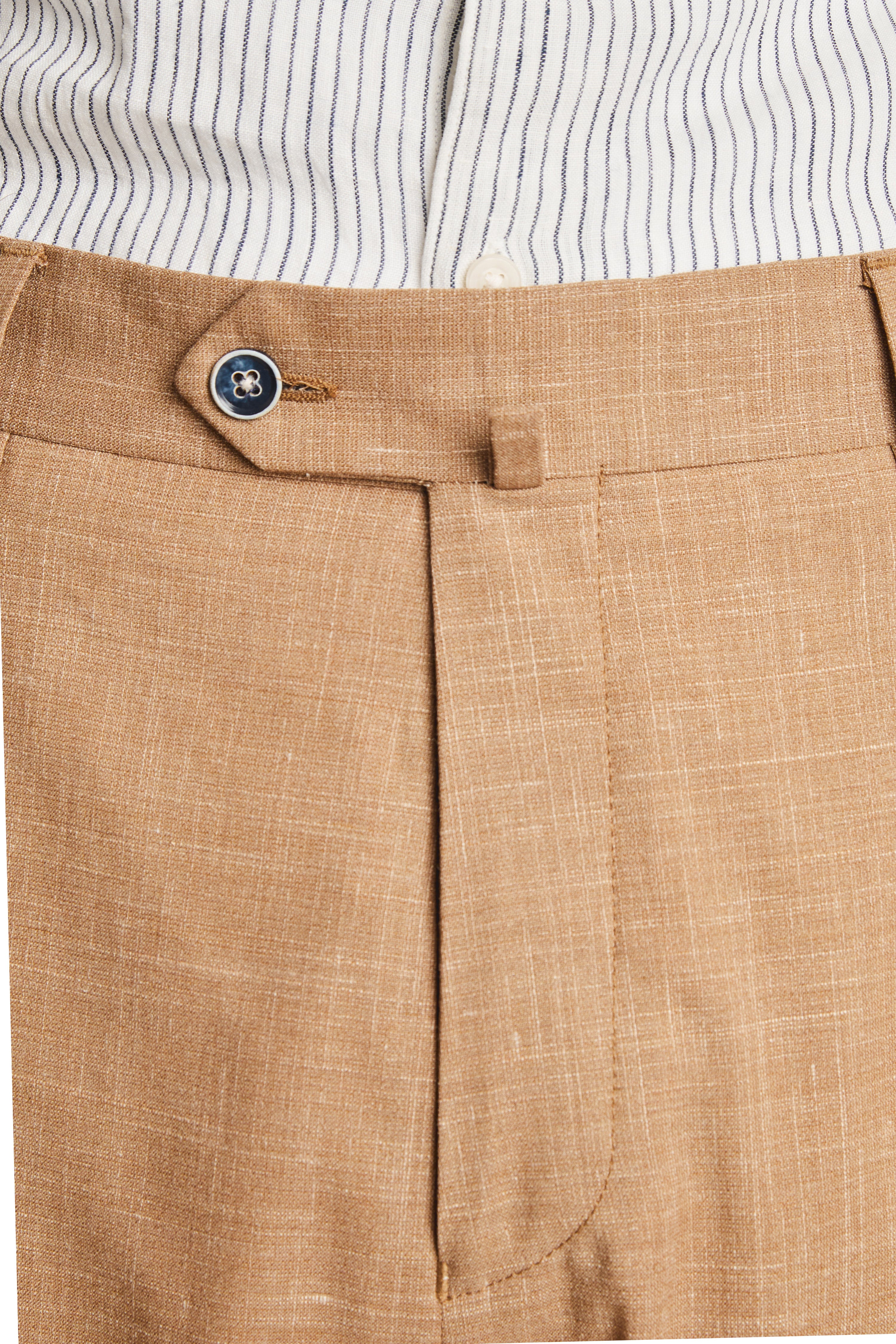 Pantalon à pinces léger brun