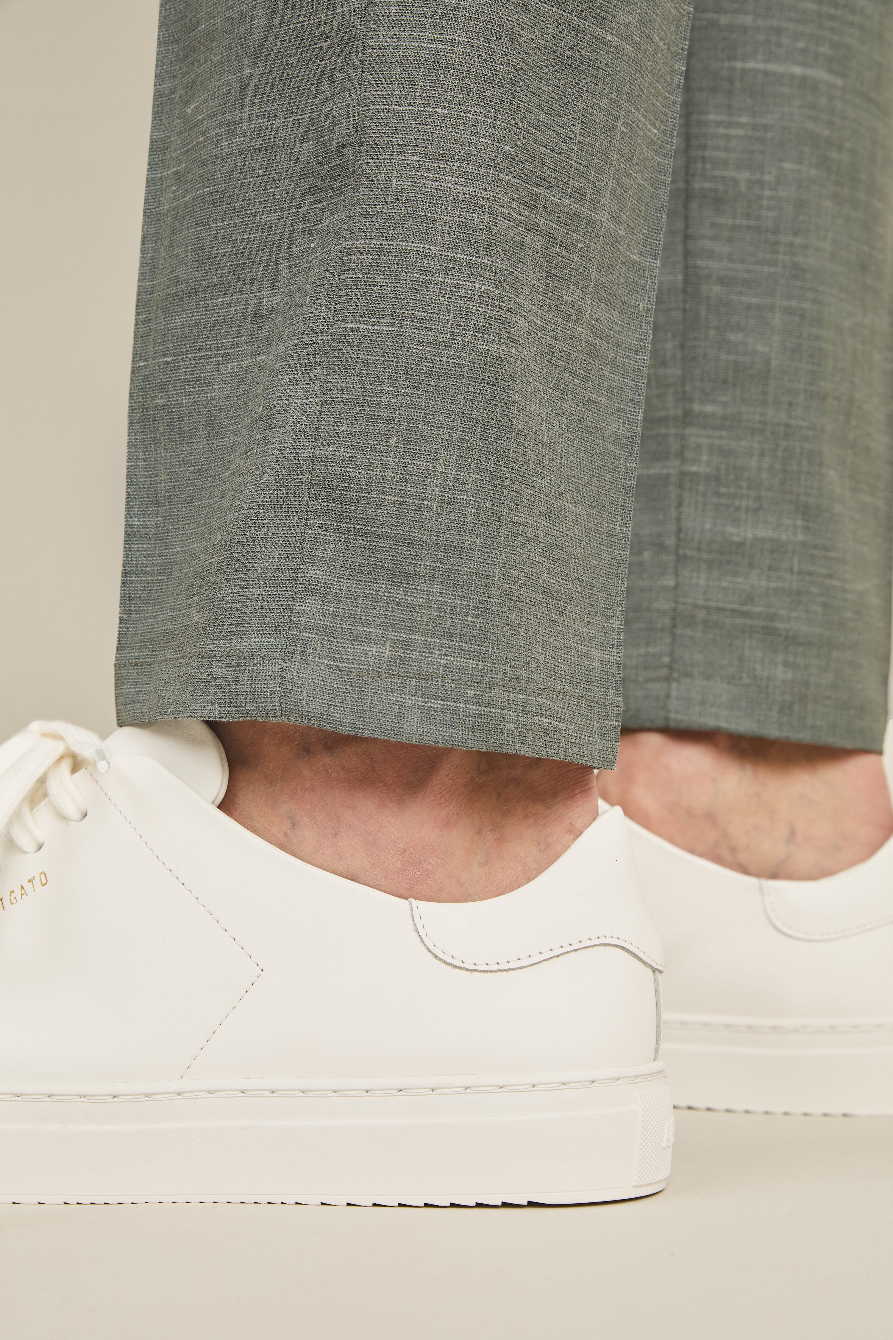 Pantalon à pinces léger vert