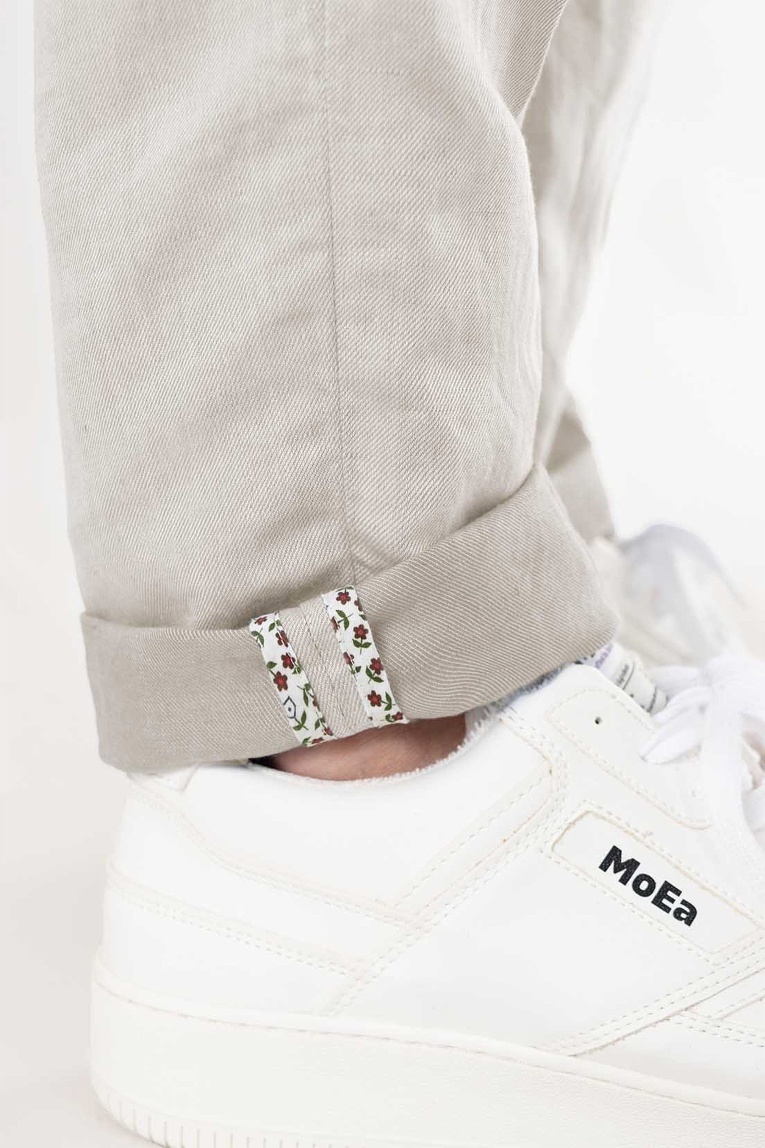 Pantalon à pinces léger gris clair