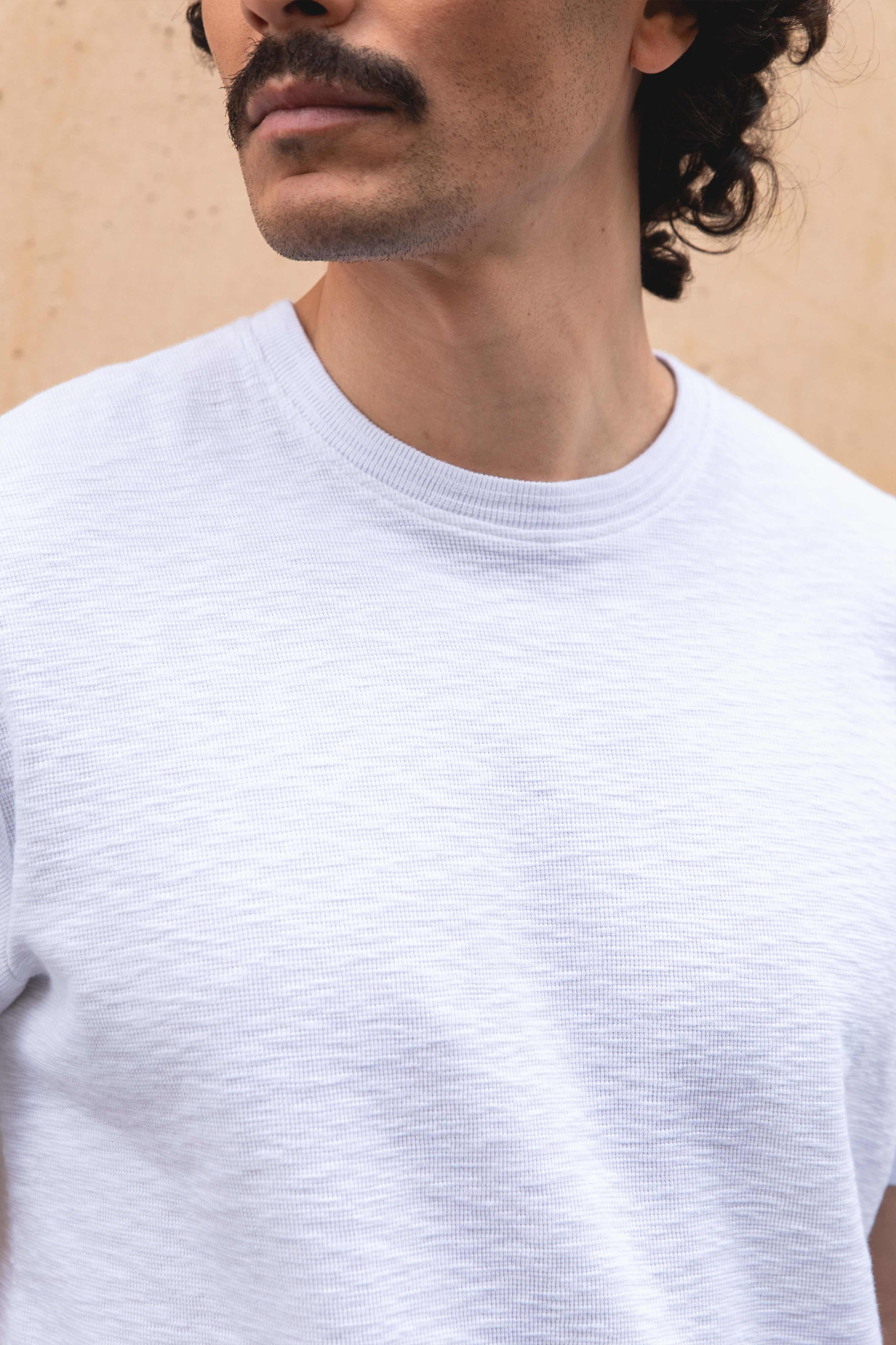Tee-shirt texturé blanc