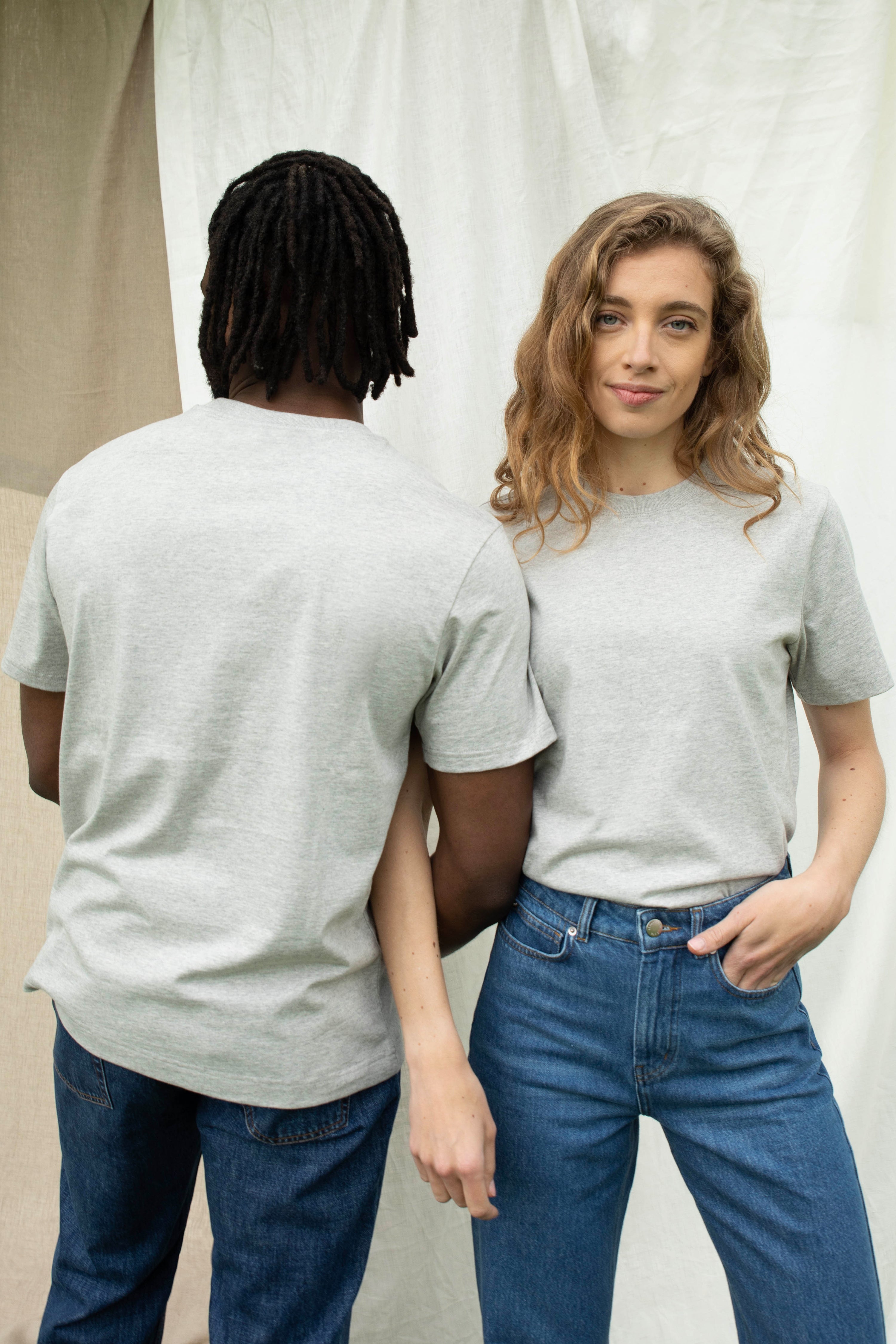 Tee-shirt gris chiné