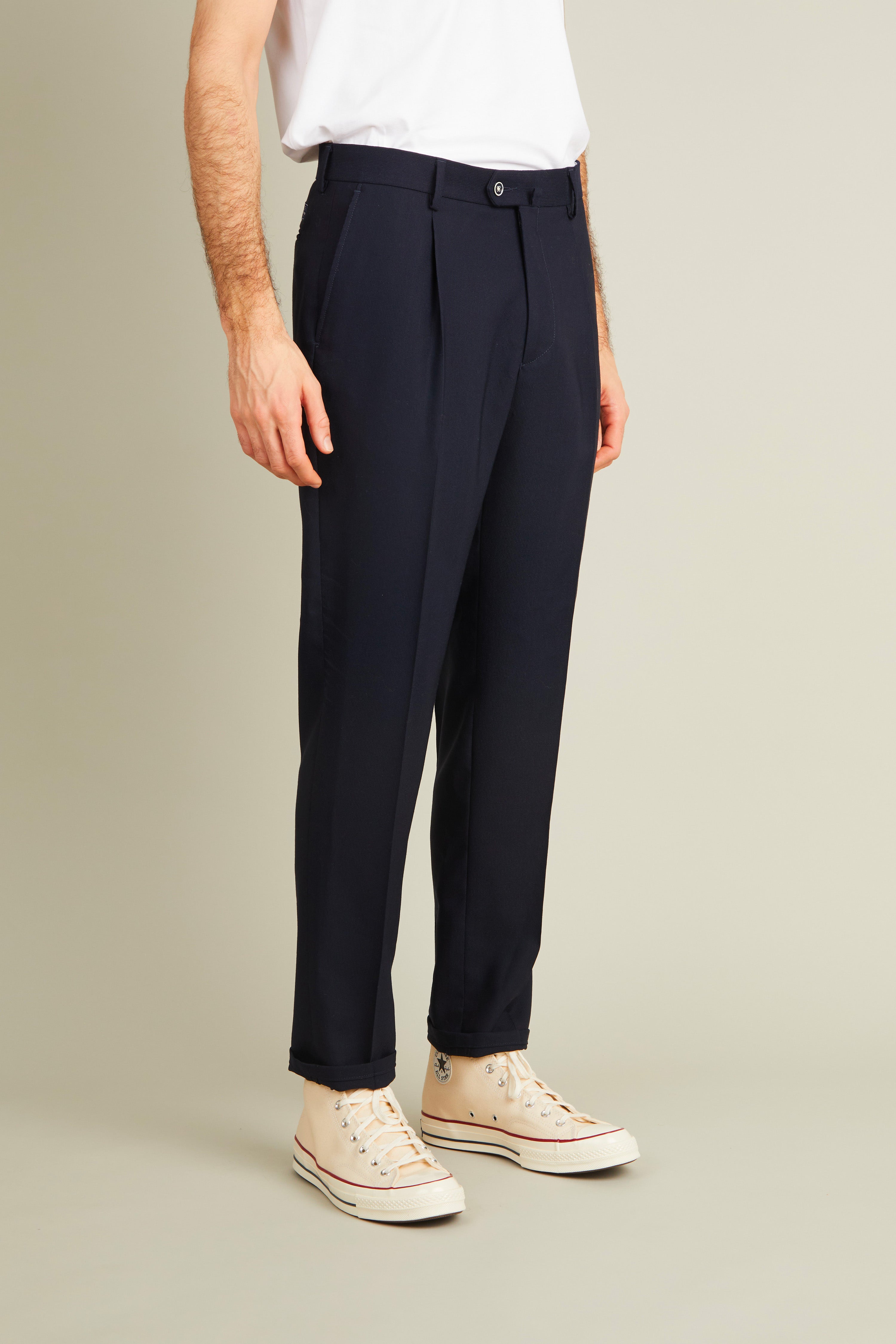 Pantalon travel bleu marine