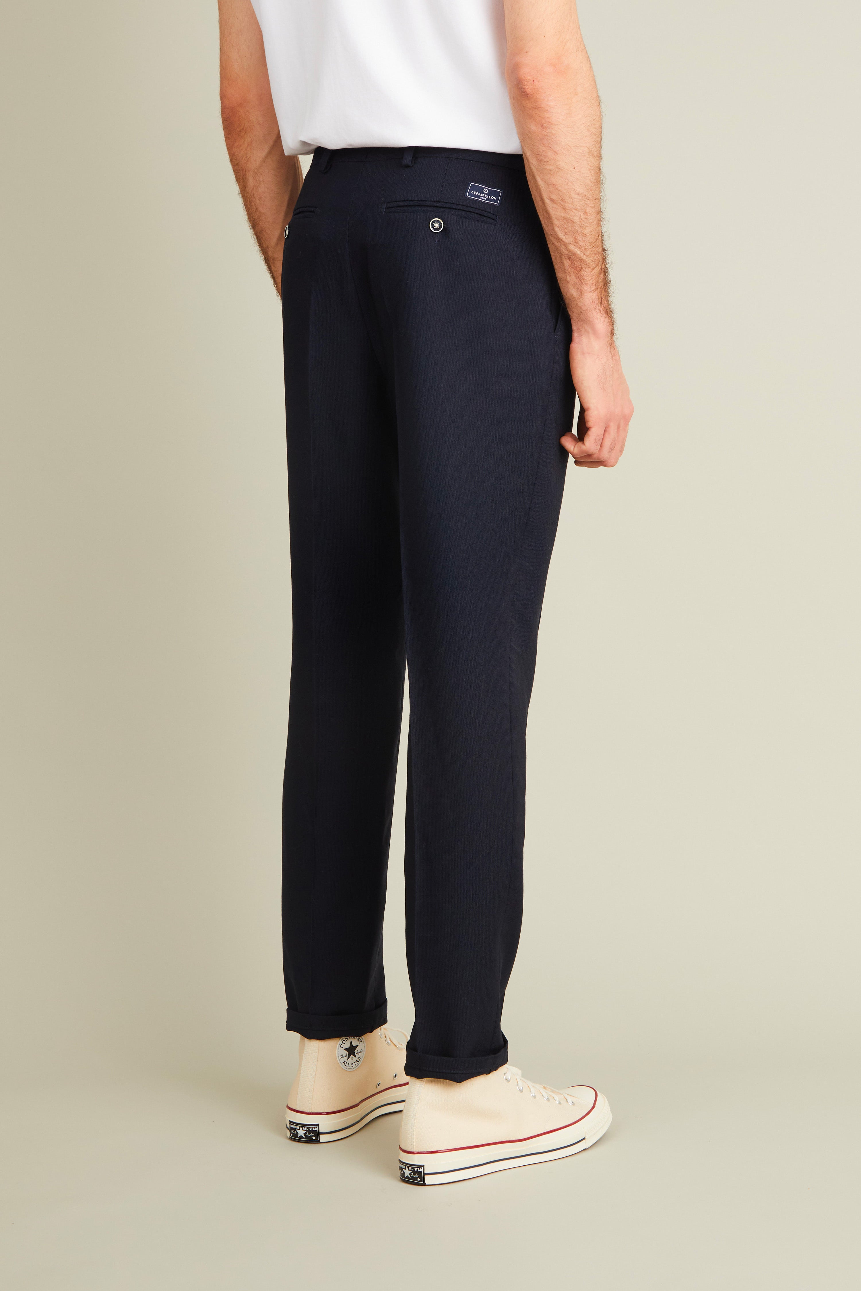 Pantalon travel bleu marine
