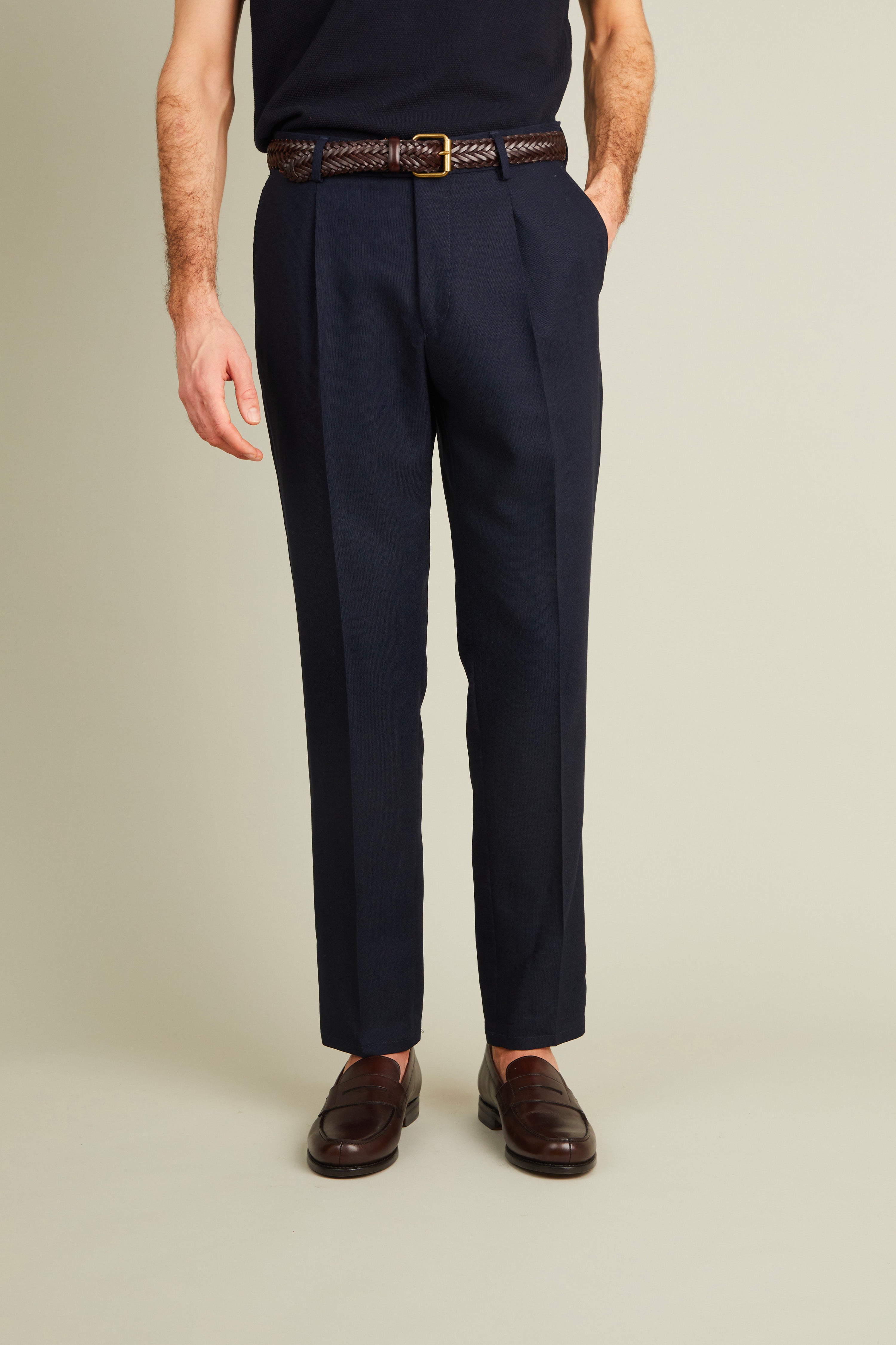 Pantalon travel bleu marine
