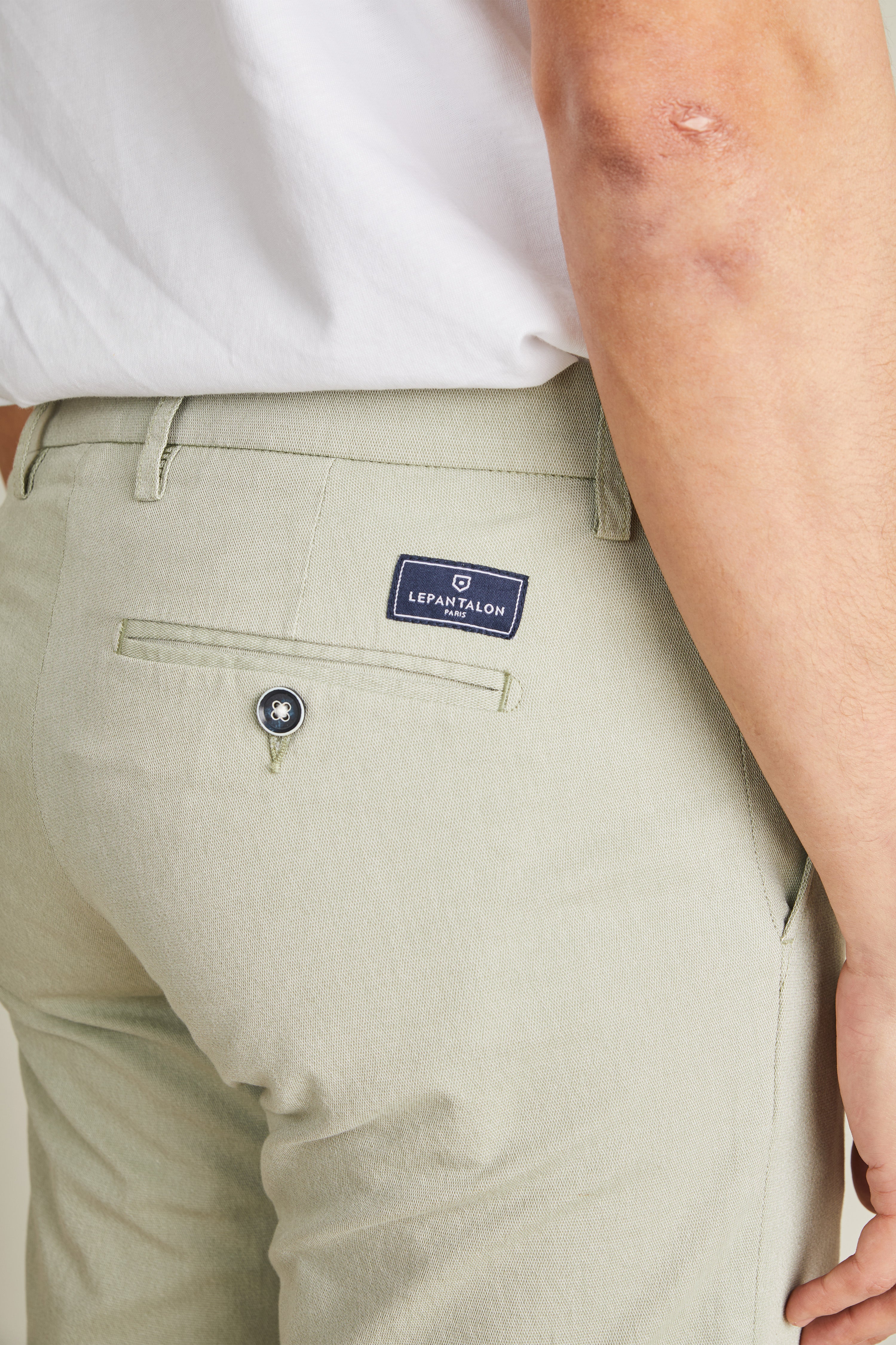Olive green airy bermuda shorts
