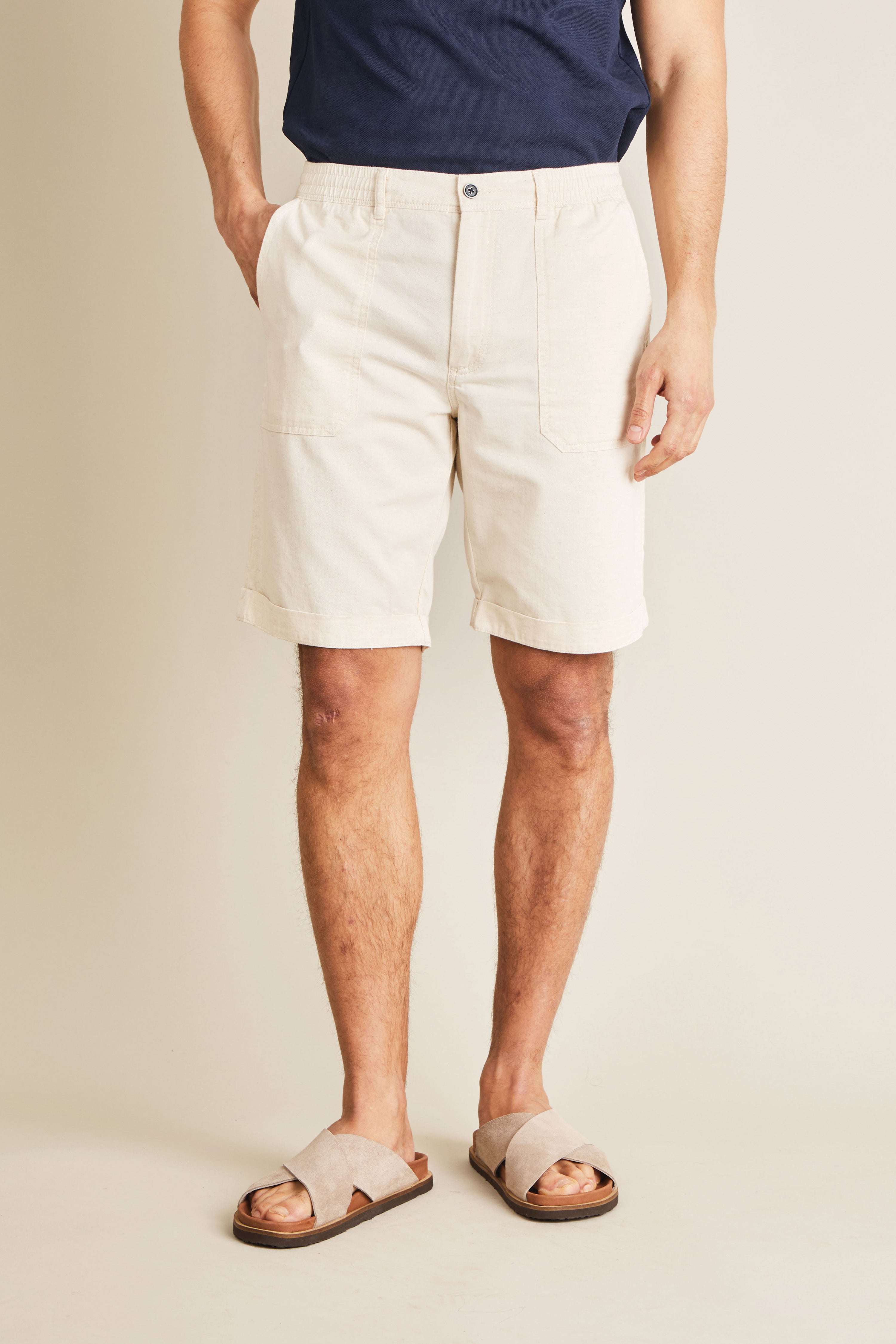 Off-white fatigue shorts
