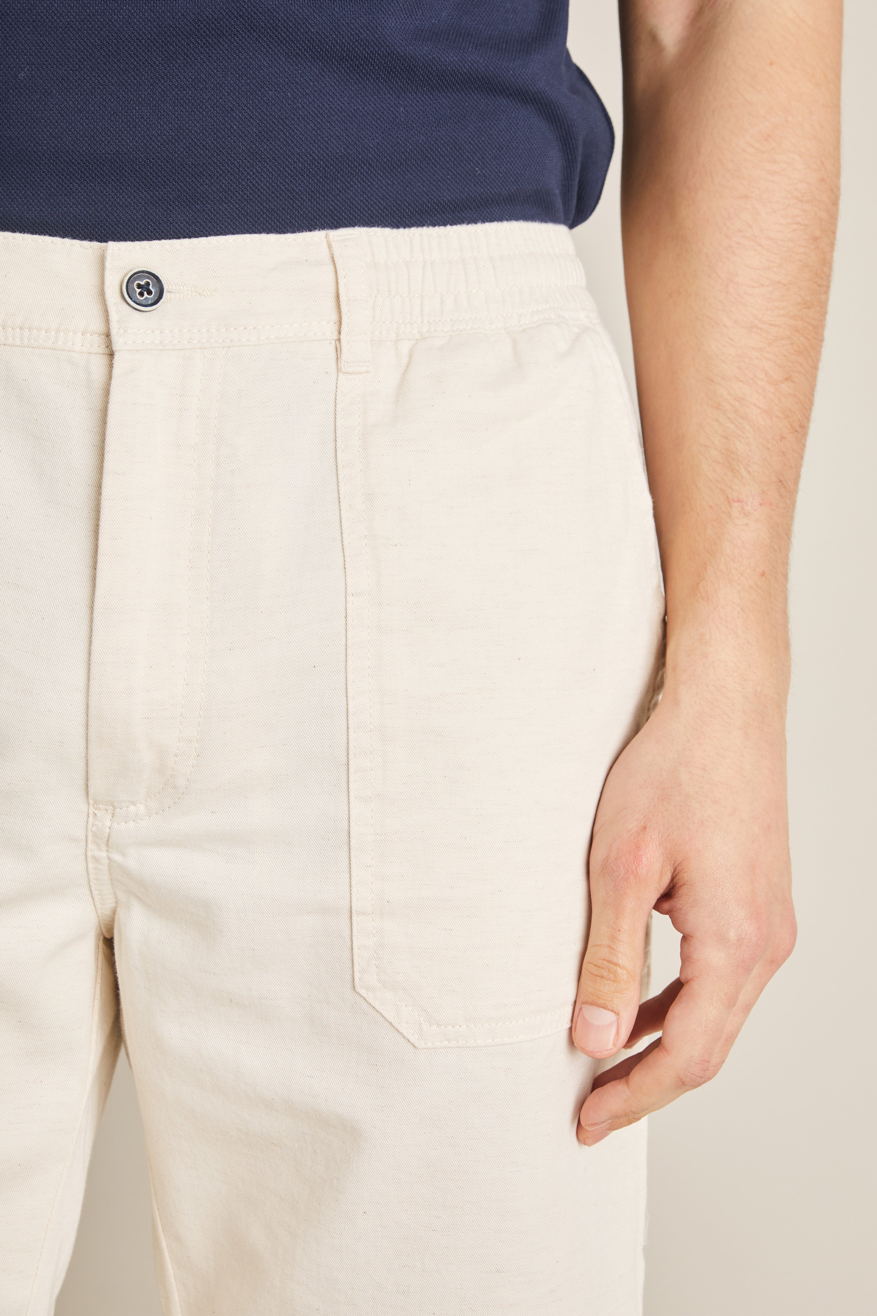Off-white fatigue shorts