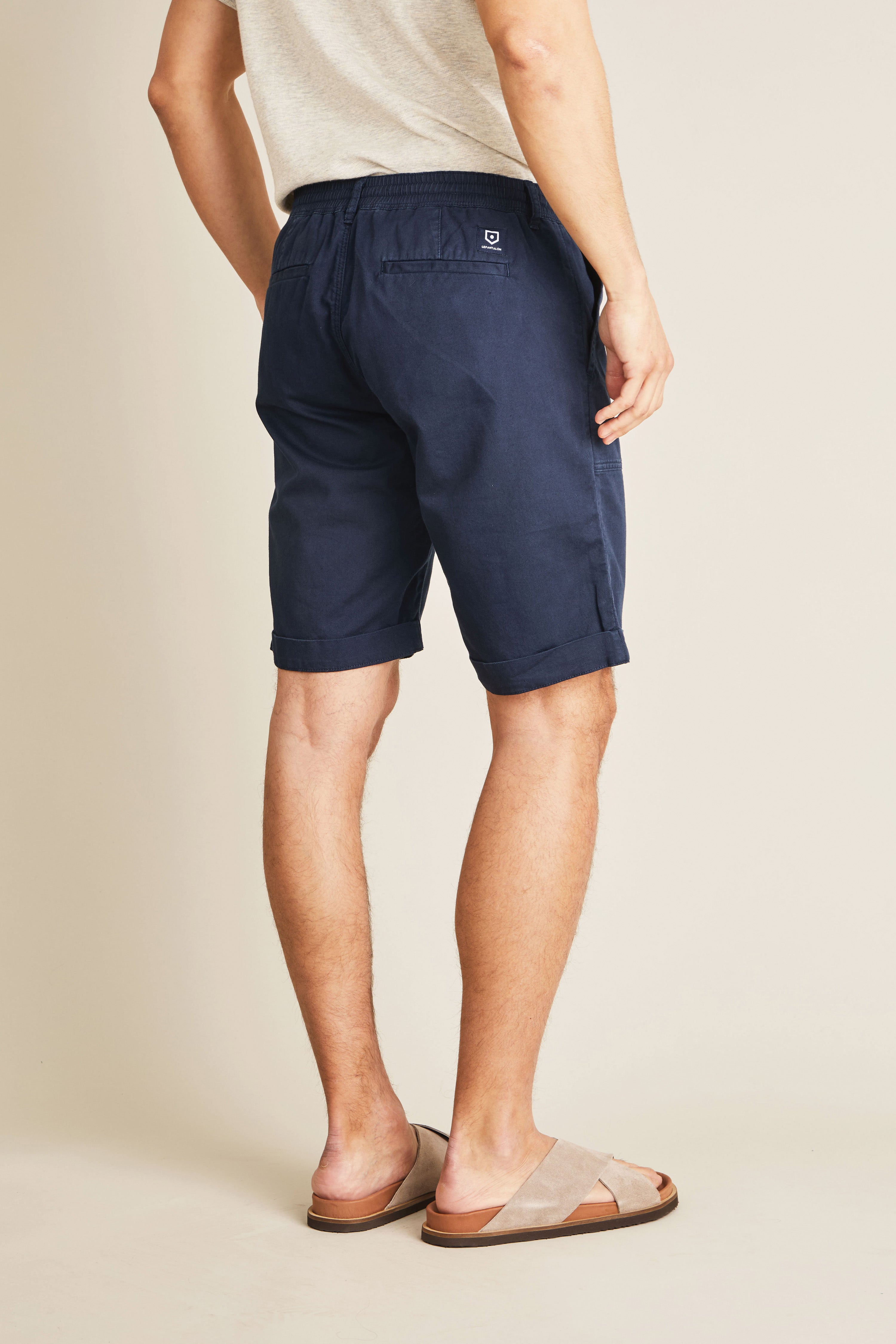 Navy blue fatigue shorts