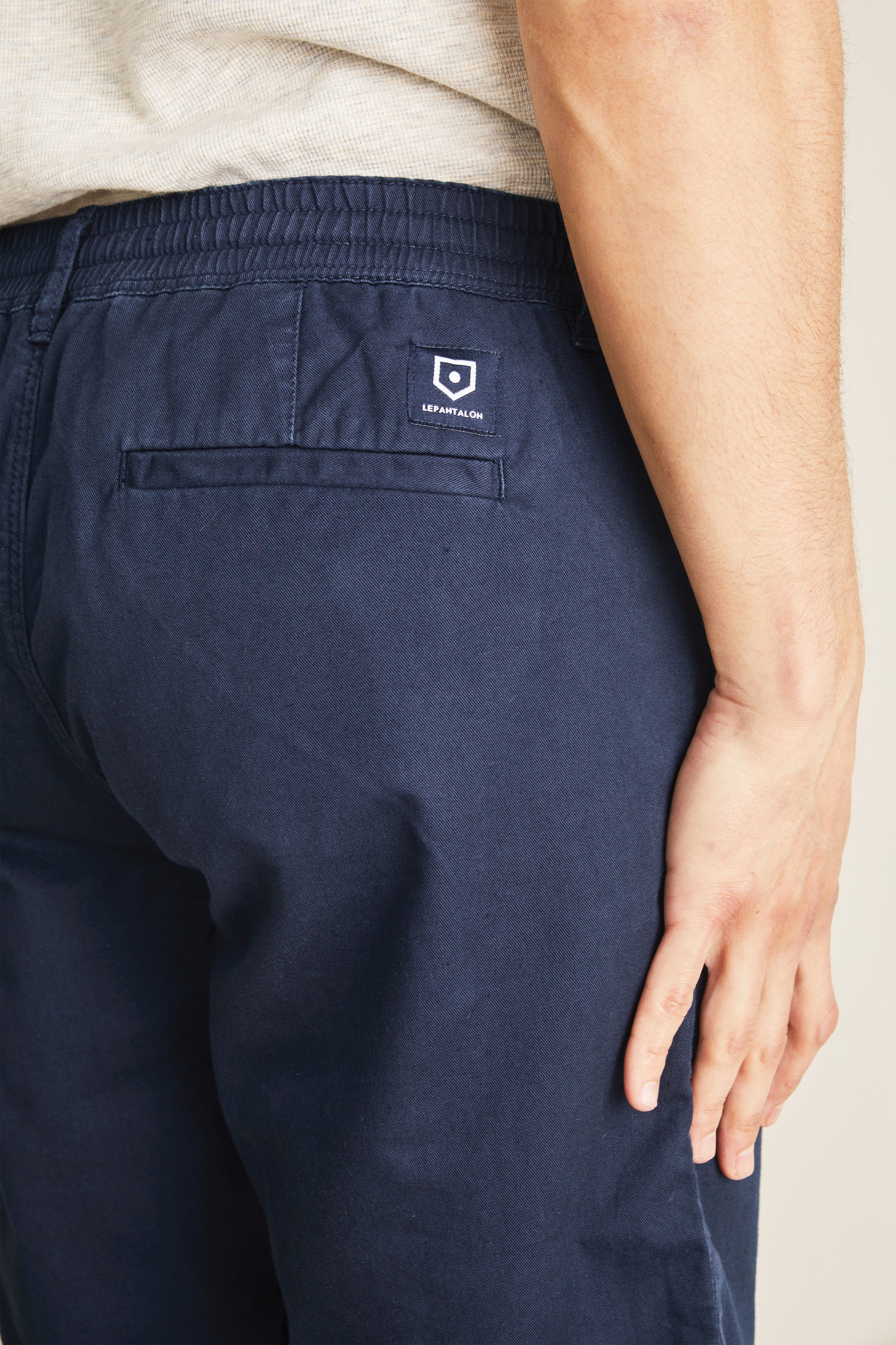 Navy blue fatigue shorts
