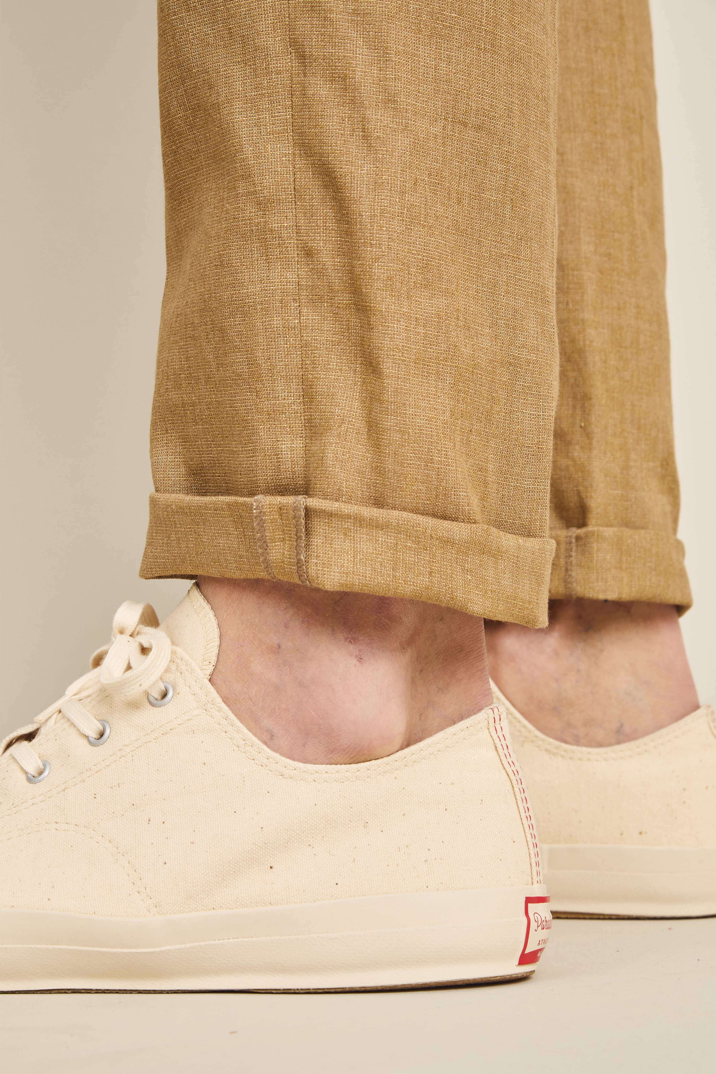Dark beige linen pants