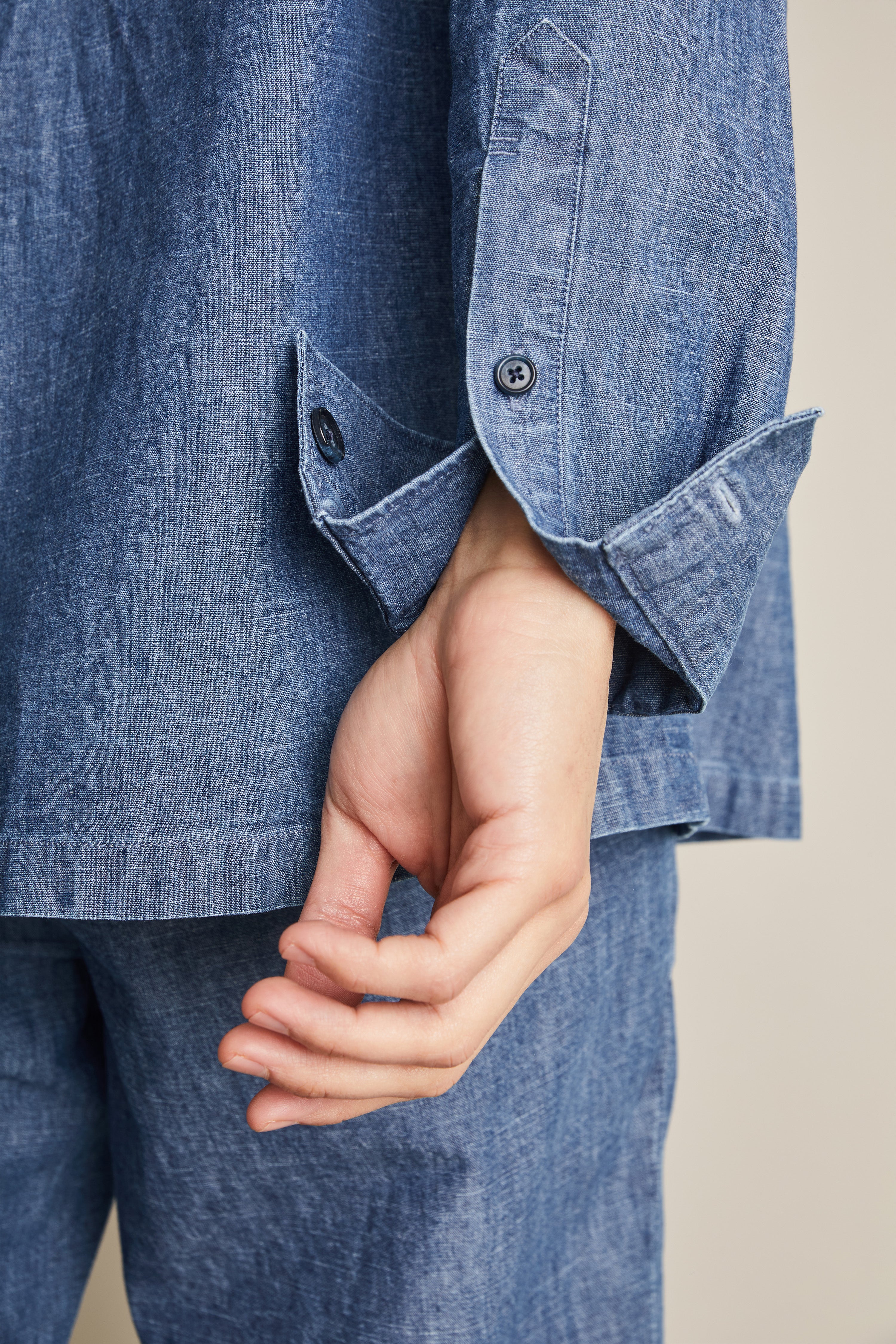Surchemise chambray bleu