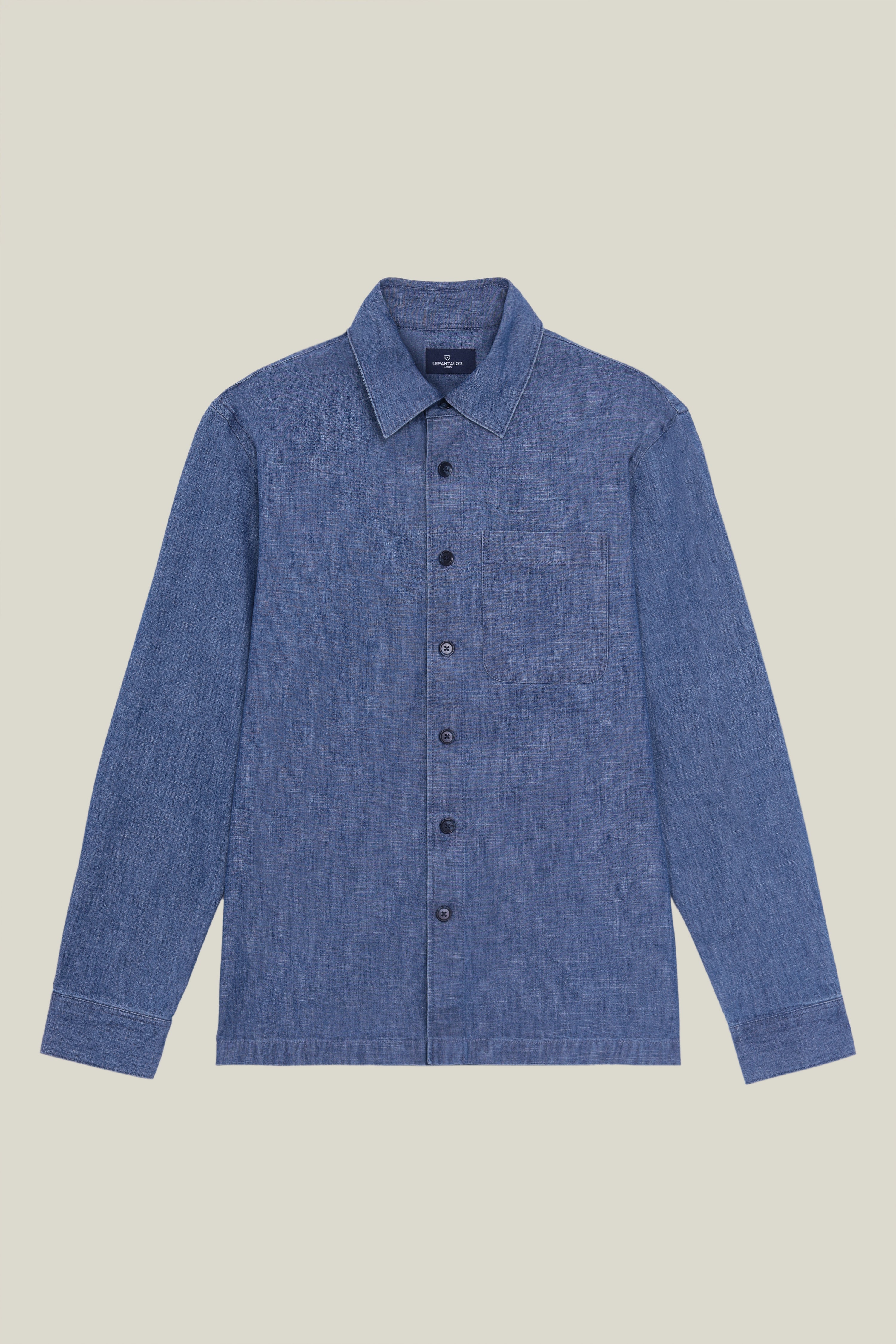 Surchemise chambray bleu