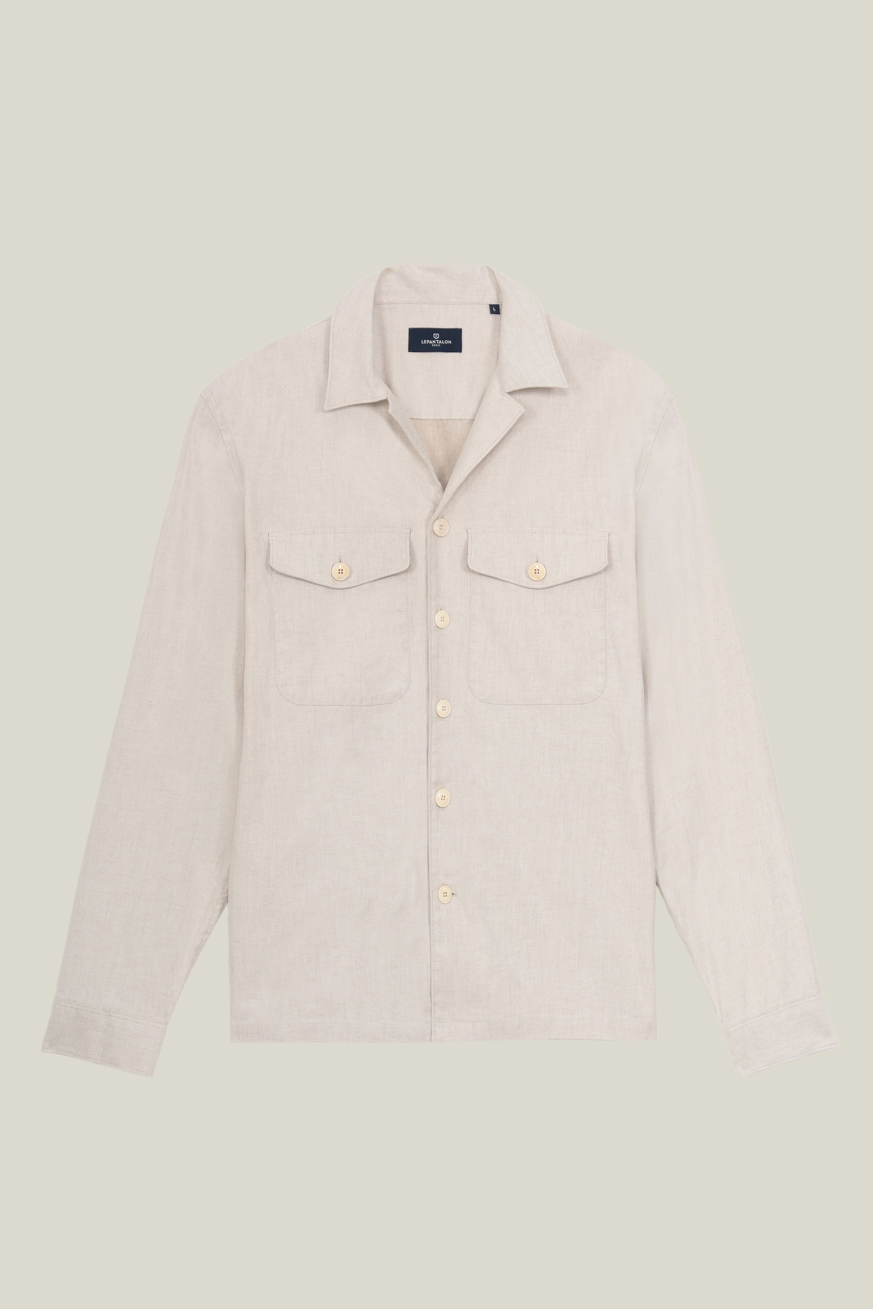 Cotton linen workjacket in off-white