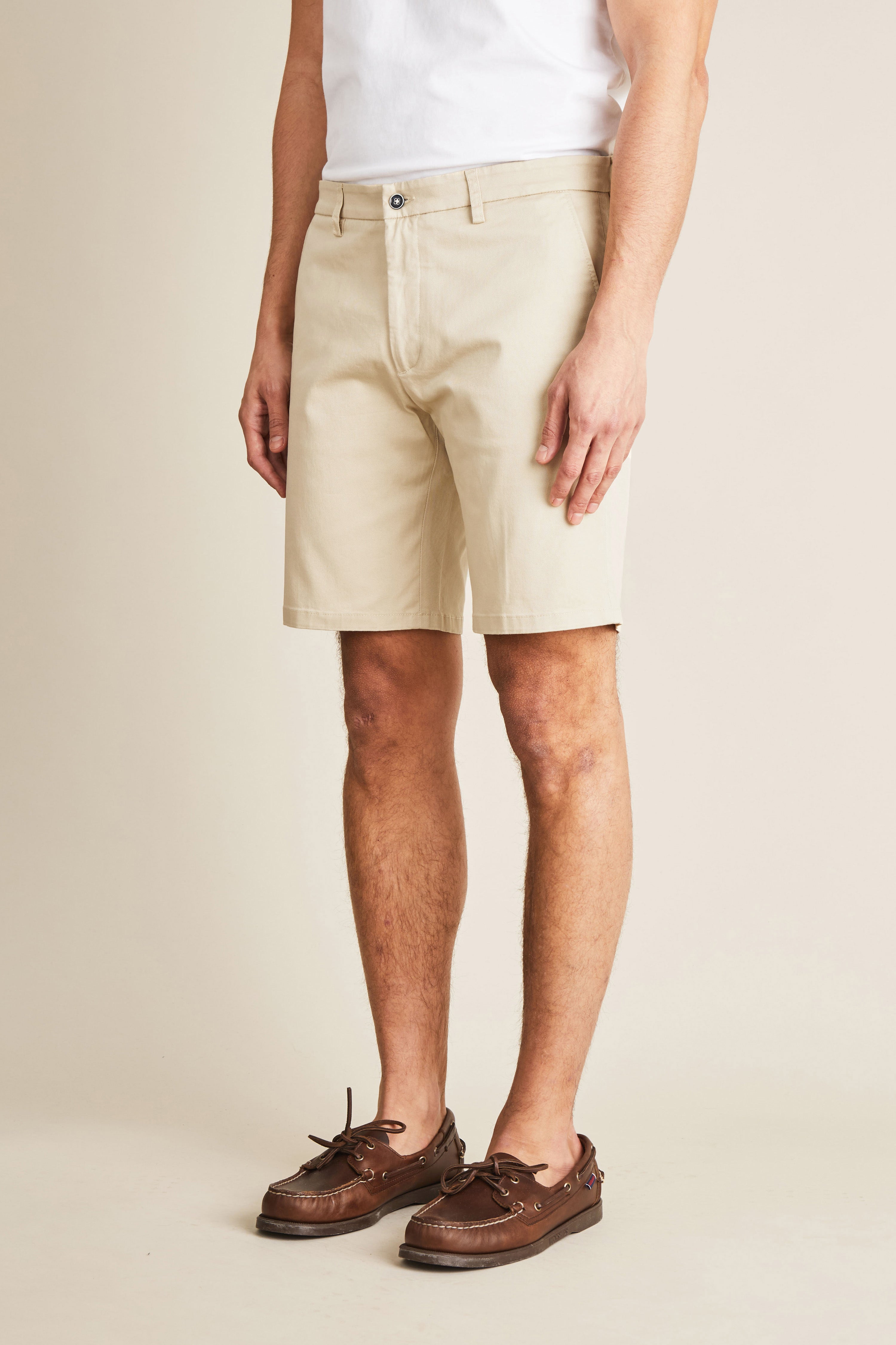 Light beige bermuda shorts