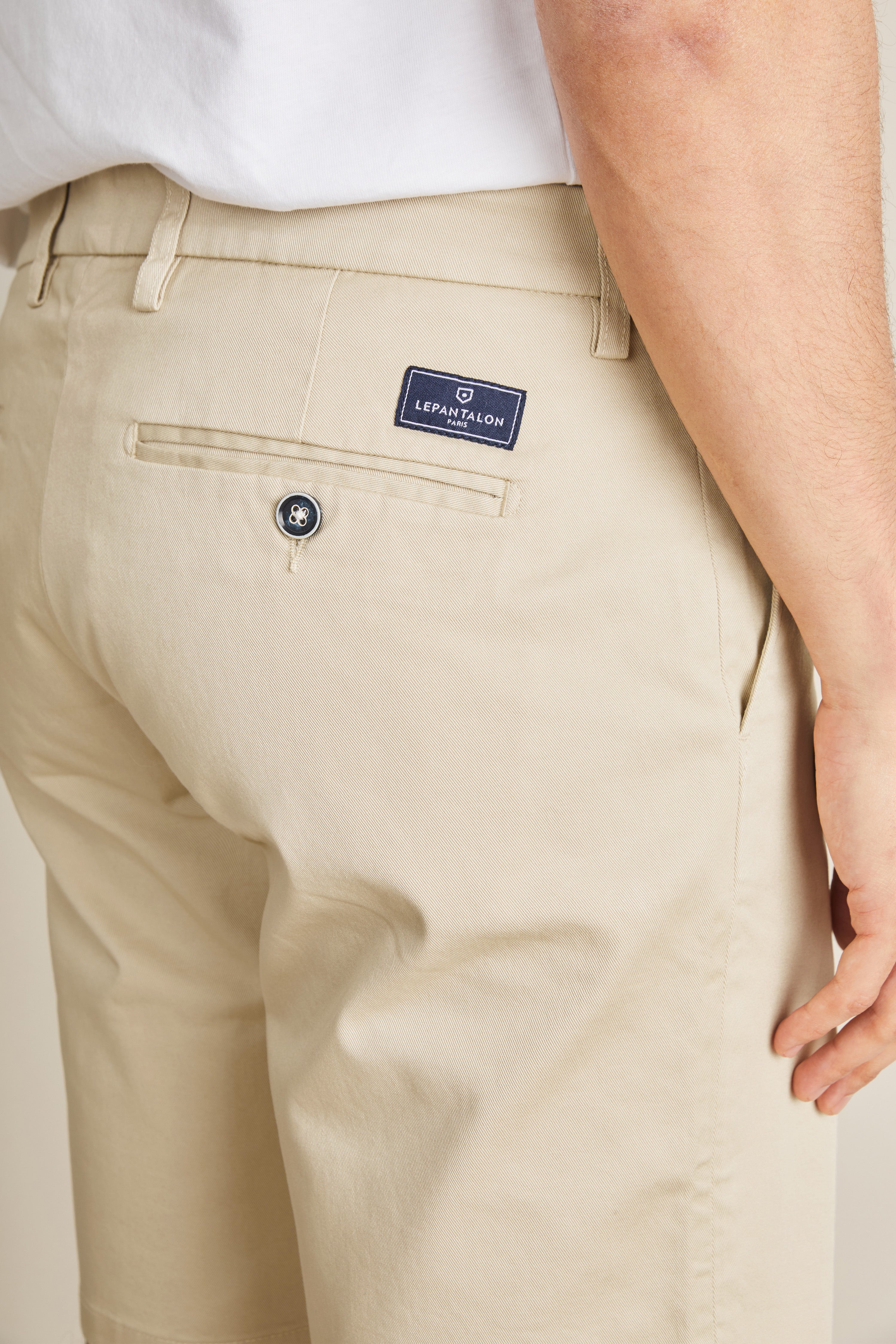 Light beige bermuda shorts