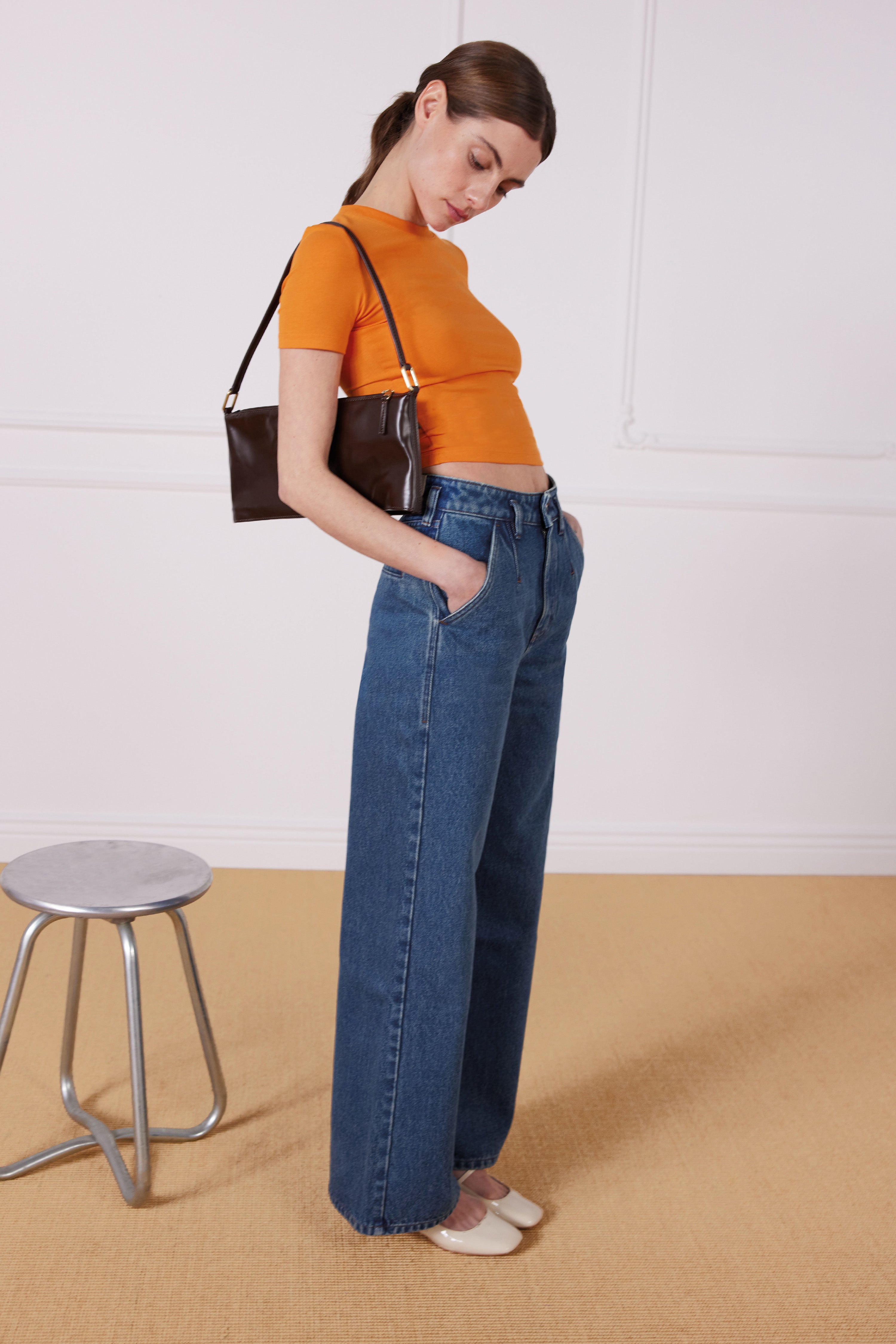 Jean large middle blue