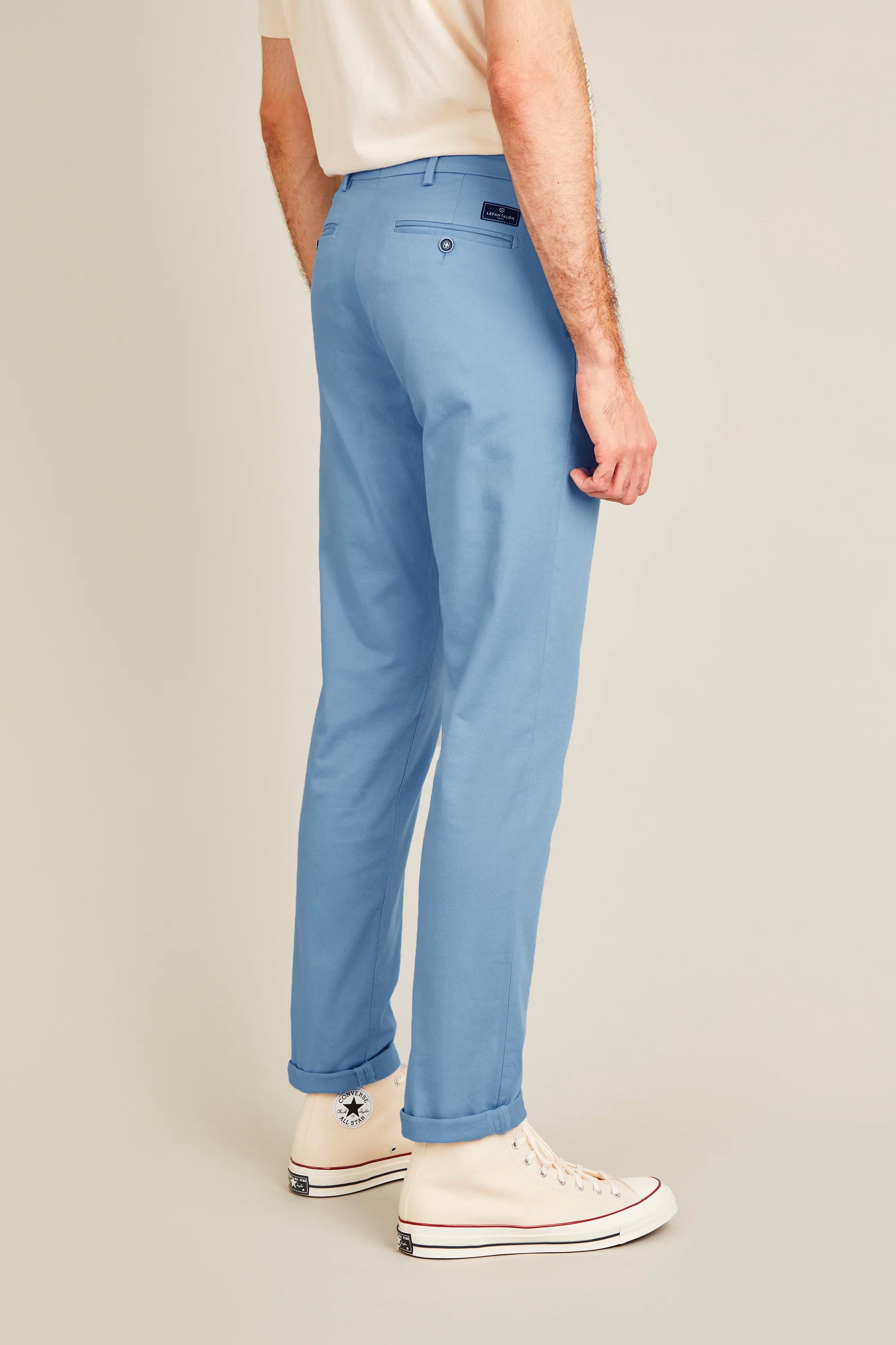 Pastel blue chinos