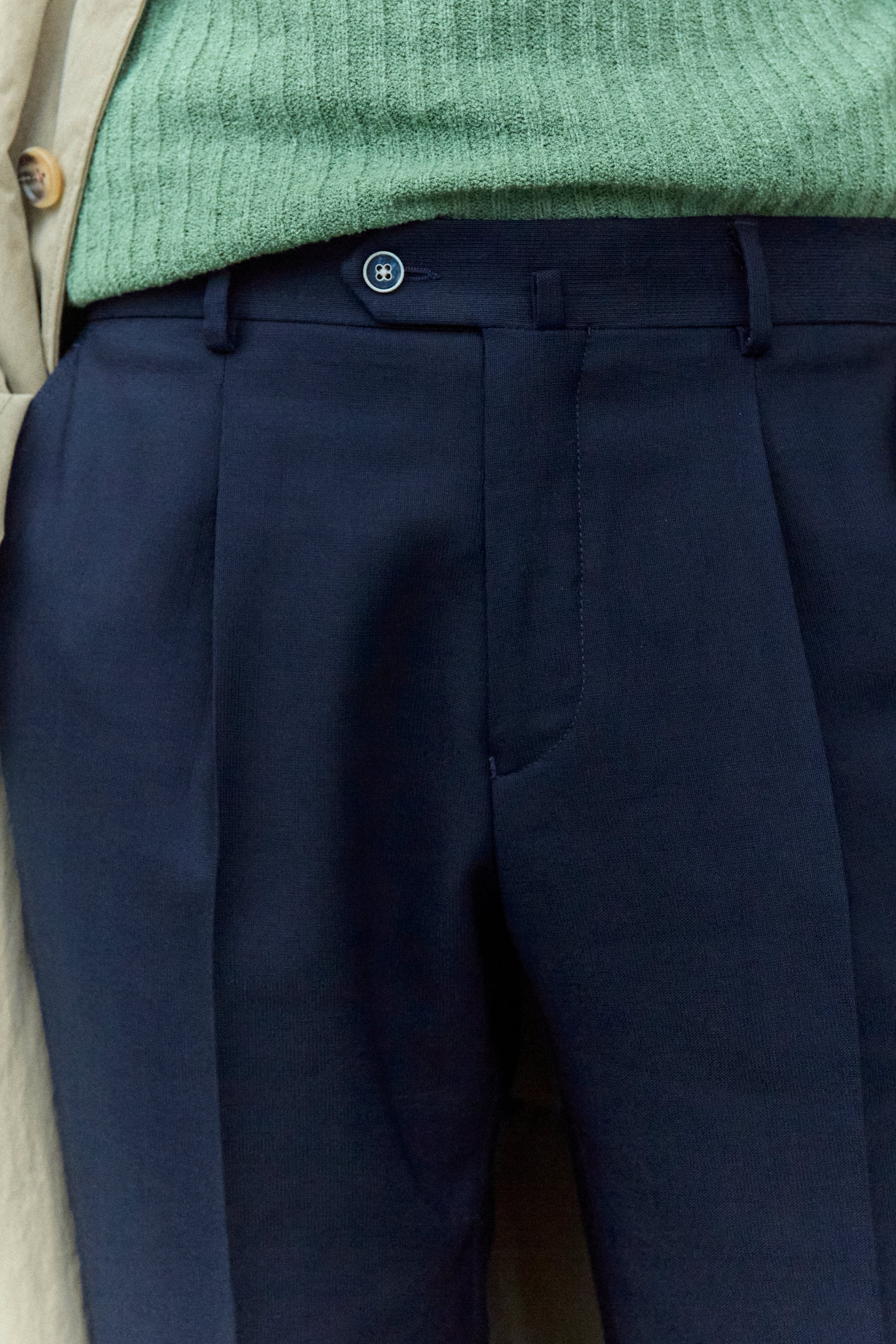 Pantalon travel bleu marine