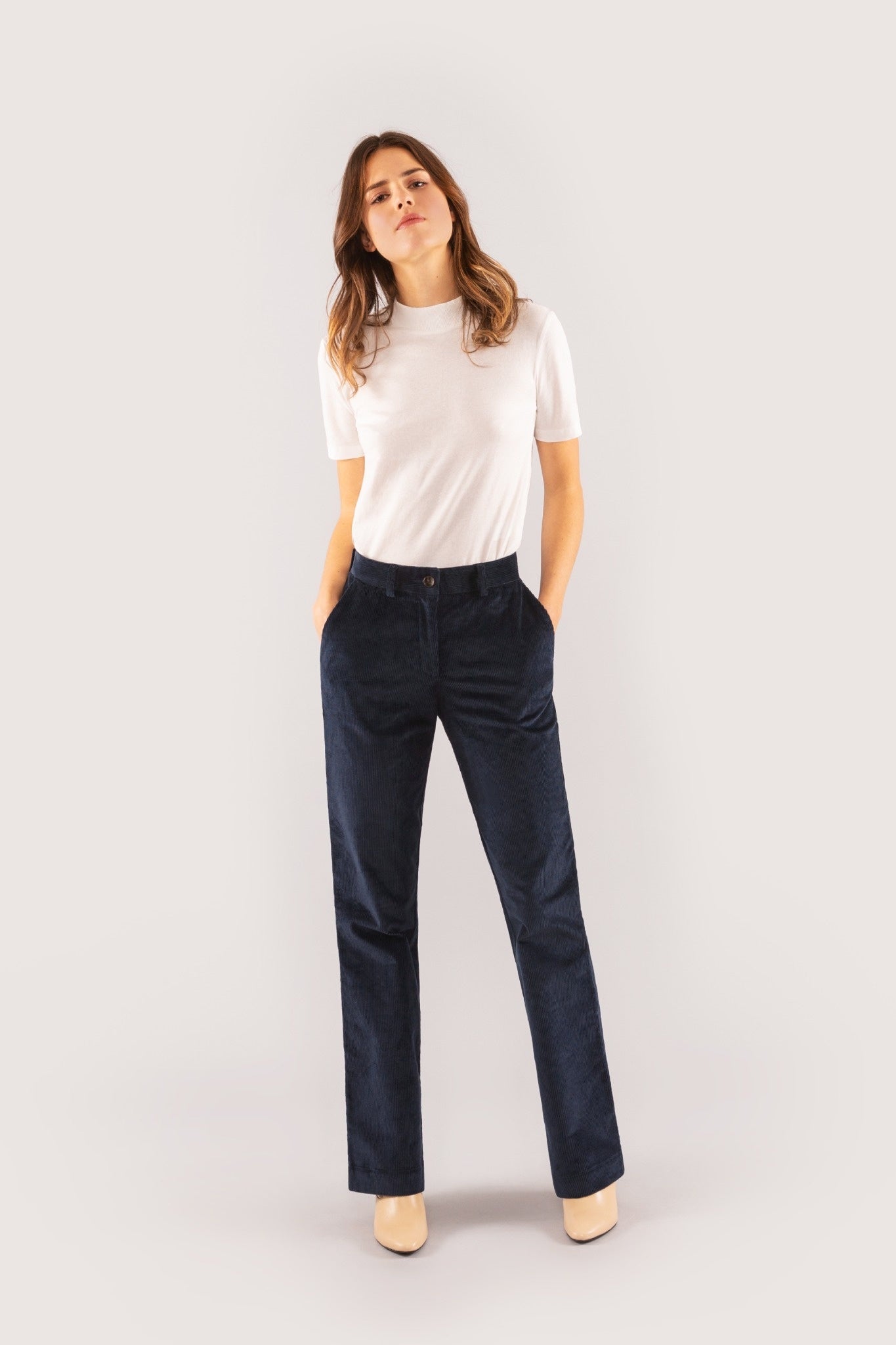 Pantalon Flare Velours