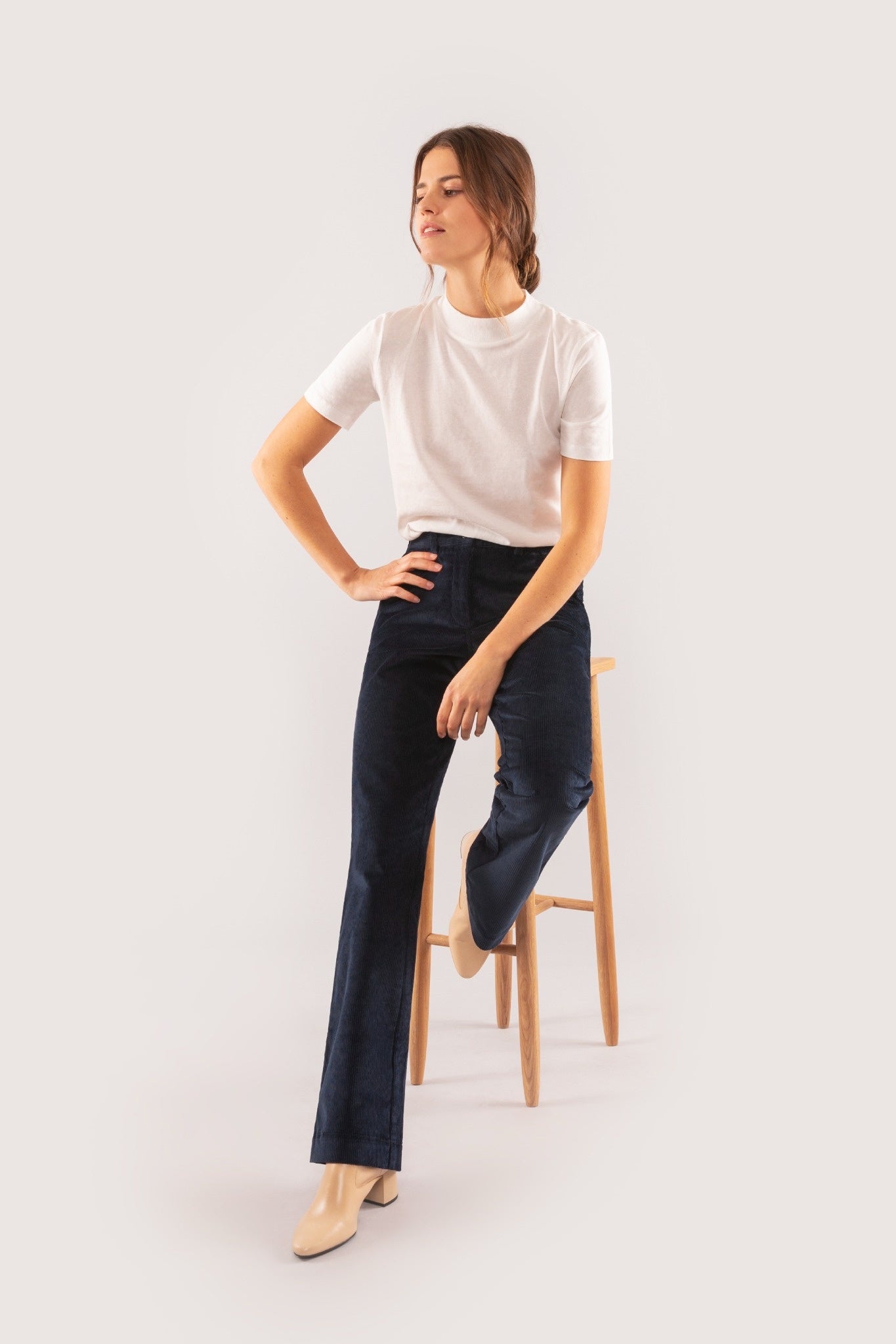 Pantalon Flare Velours