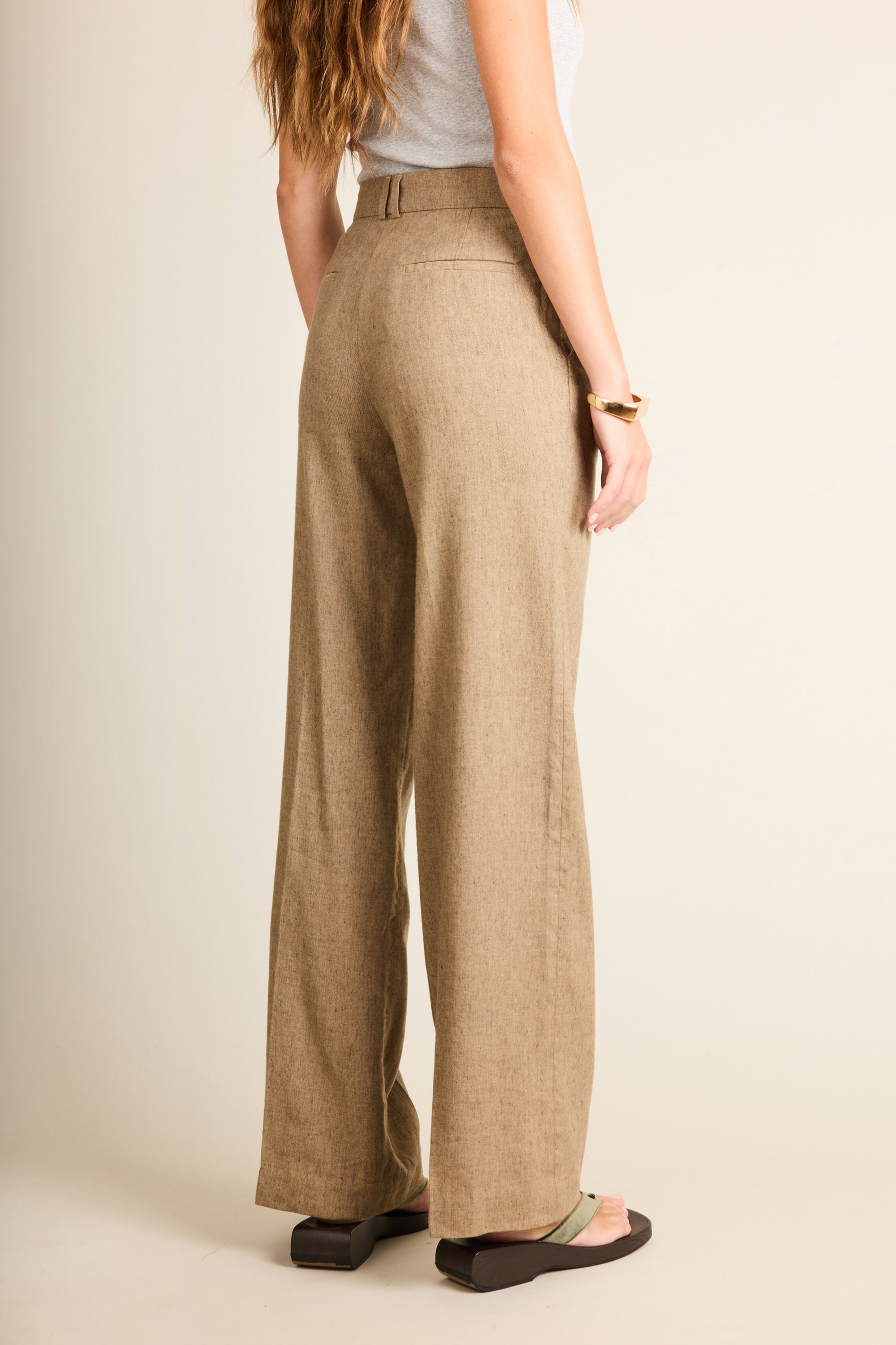 Light brown wideleg pants